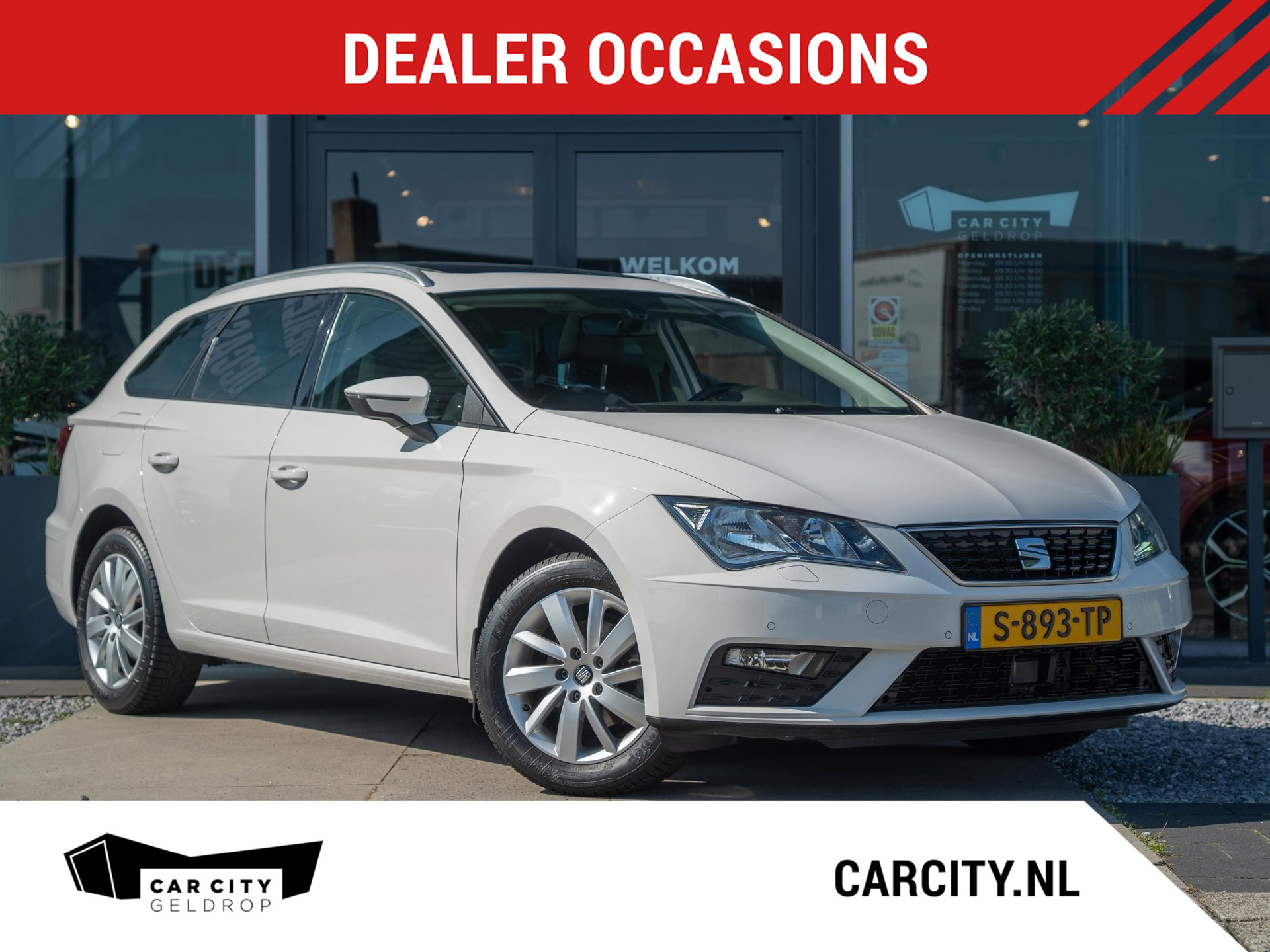 Seat Leon Sportourer ST 1.0 TSI Style / Panorama / Keyless / Stoelverwarming / Camera / Carplay 2020 - voorkant