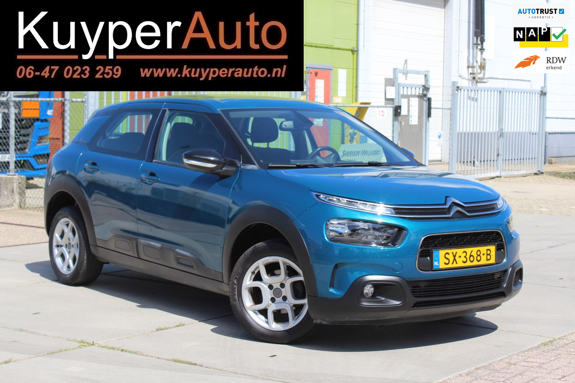 Citroen C4 Cactus 1.2 PureTech Feel 1E EIG PANORAMADAK ANDROID  MULTIMEDIA TREKHAAK 2018 - voorkant