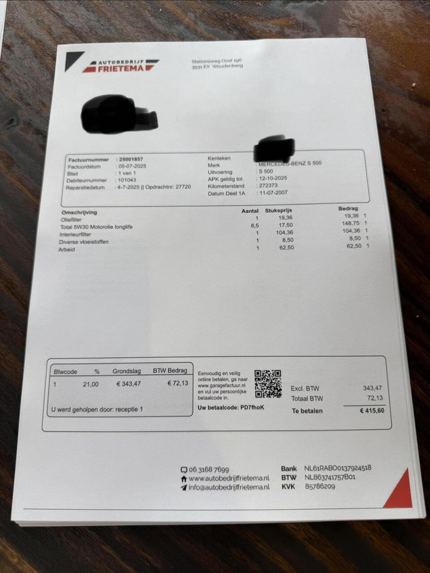 Foto van Mercedes-Benz S 500