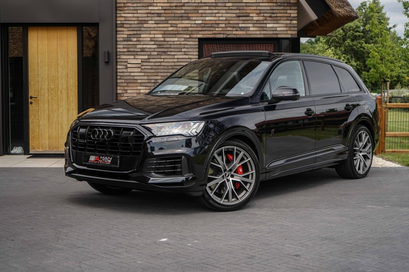 Audi Q7 55 TFSI e Quattro S-Line Pano/HUD/B&O/RS-Zetels/Trkhk/Black/Mass 2020 - voorkant