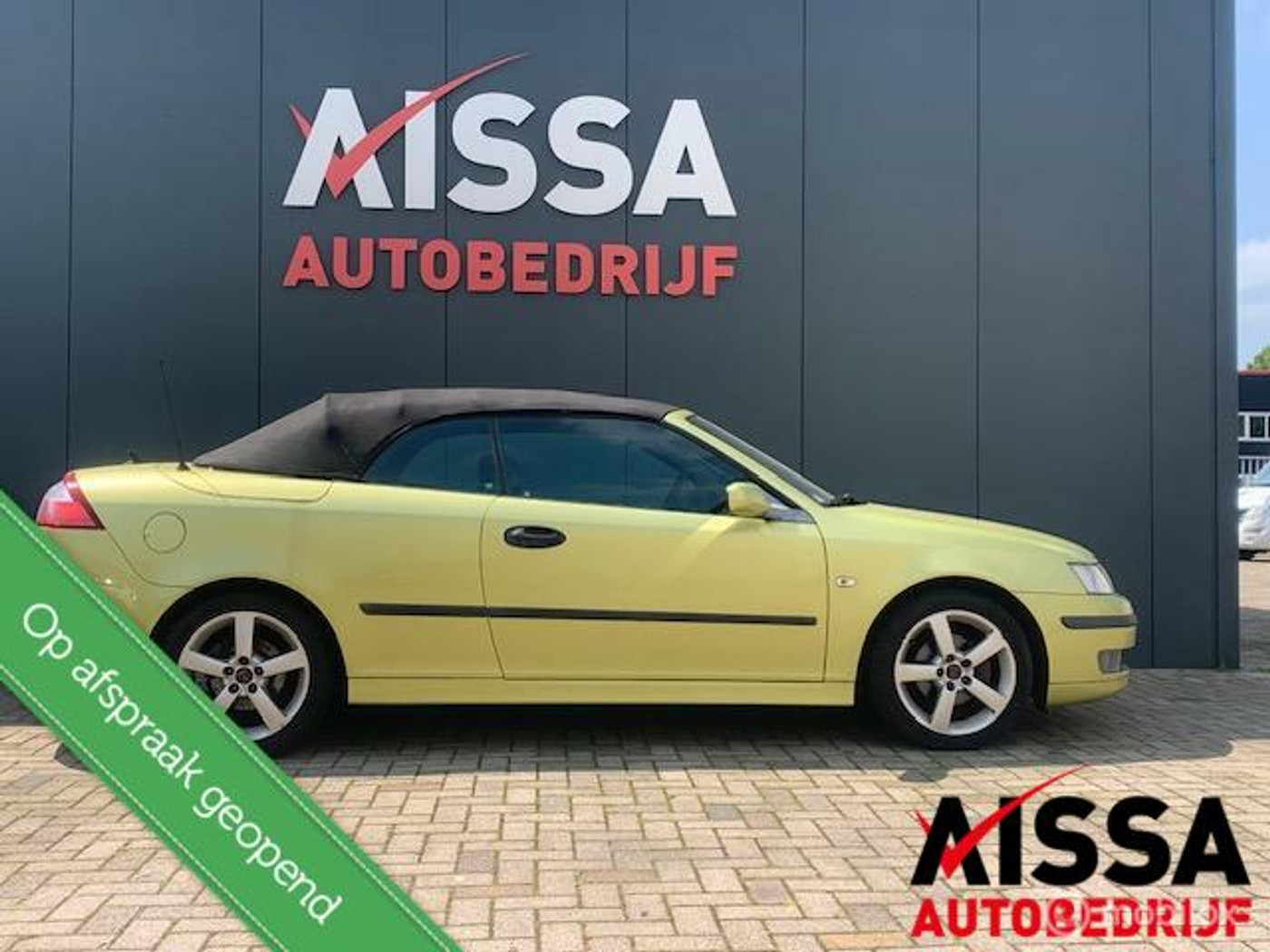 Saab 9-3 Cabrio 2.0t Vector ORIGINELE AUTO Yougtimer! Cruise 2003 - voorkant