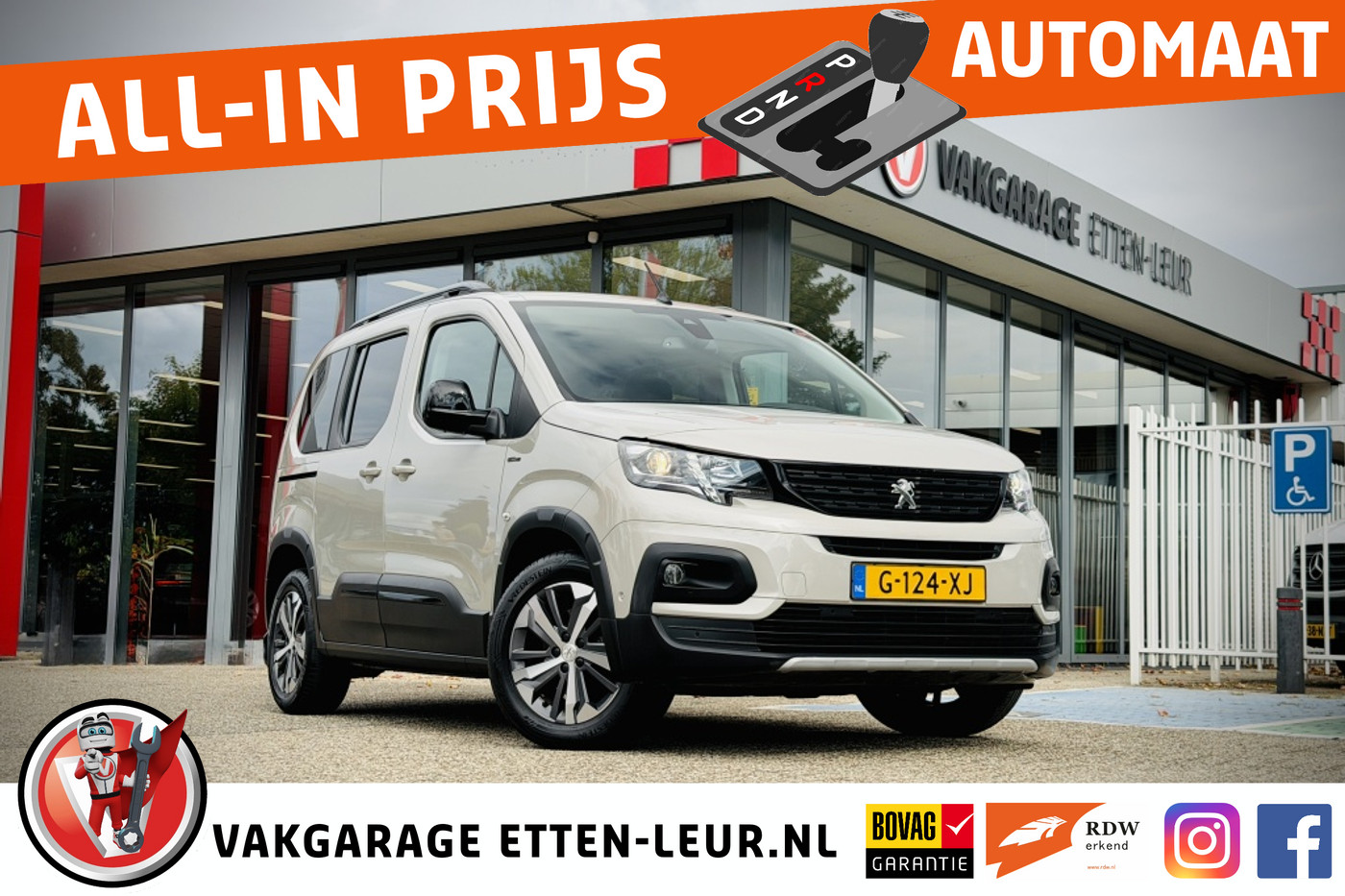 Peugeot Rifter 1.2 GT-Line | TREKHAAK | CAMERA | ADAPTIEVE CRUISE 2020 - voorkant