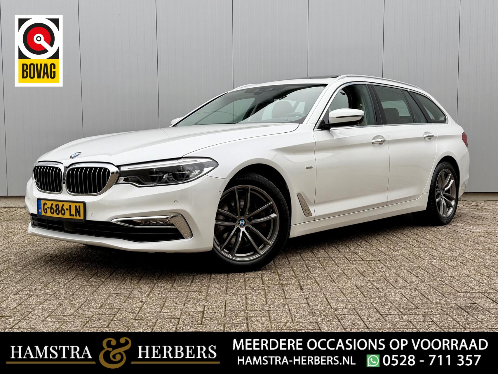 BMW 540i xDrive 540i xDrive High Executive wit 2018 - voorkant