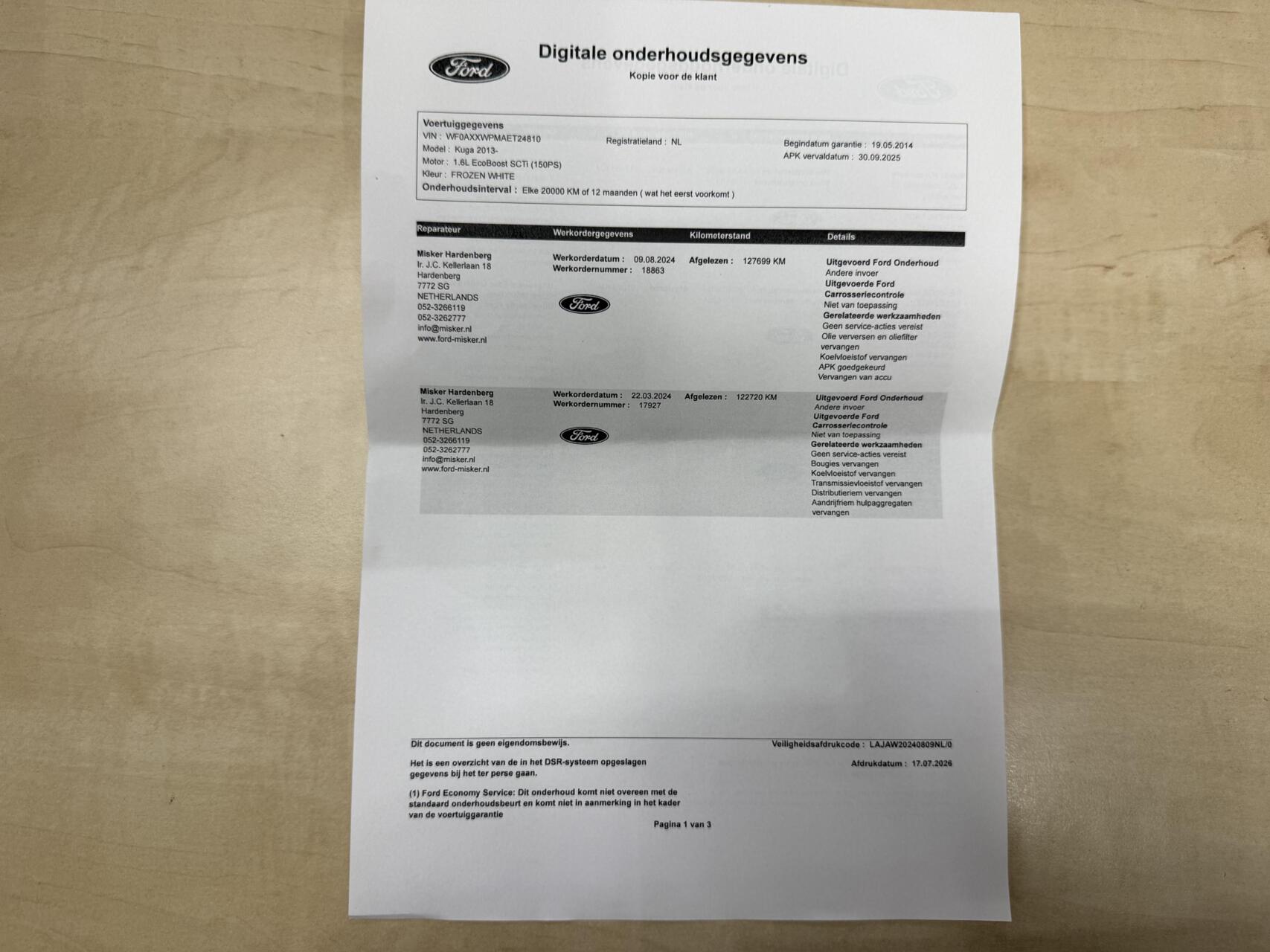 Foto van Ford Kuga 1.6 Scti
