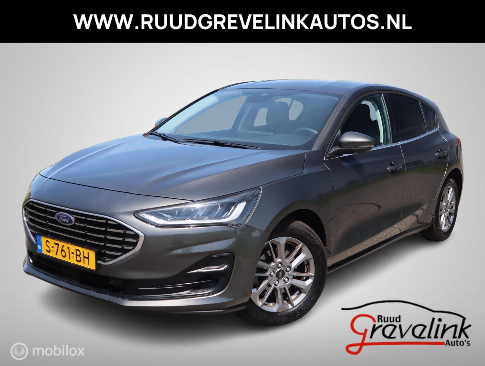 Ford Focus Hatchback EcoBoost Hybrid 125 PK H6 Groot Navigatie Chroom DonkerGlas Clima Pdc V+A 2023 - voorkant