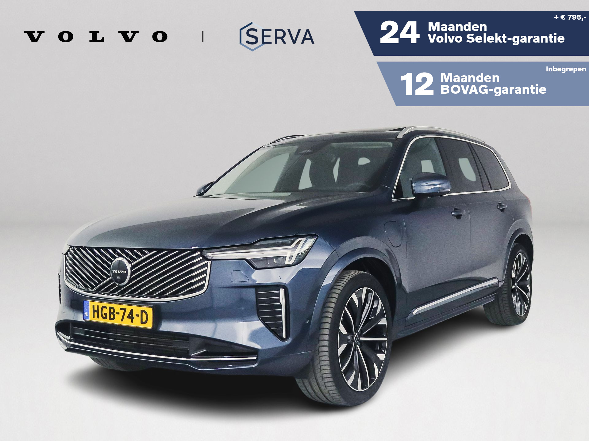 Volvo Xc90 T8 Plug-in hybrid AWD Ultra Bright | SOH 100% | Panoramadak | 360° camera | Bowers & Wilkins | Luchtvering | Head-up display | Stoel- en Stuurverwarming 2025 - voorkant