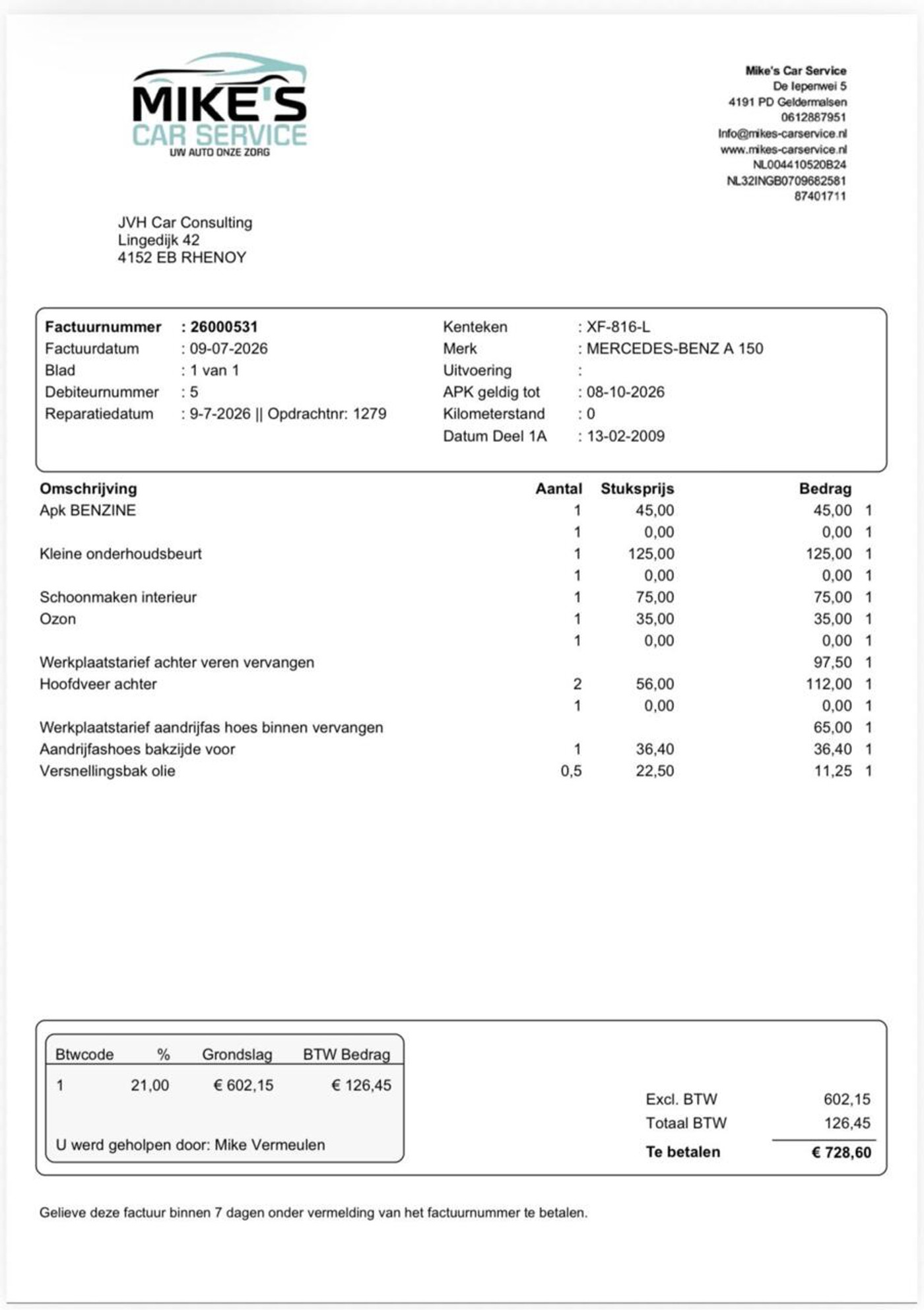 Foto van Mercedes-Benz A 150