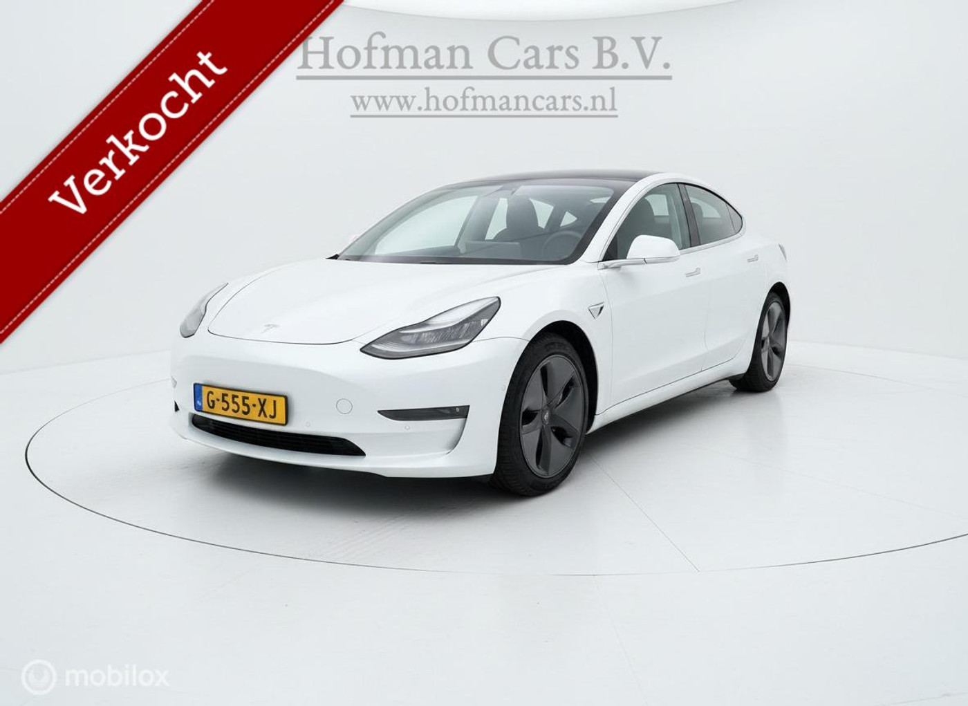 Tesla Model 3 Long Range Dual Motor AWD | Trekhaak | Basic Autopilot | SOH 84,9% MOBA | Pearl White 2019 - voorkant