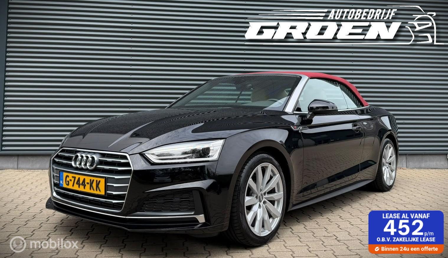 Audi A5 Cabriolet 40 TFSI Design S Line Autom.NL auto incl Btw 2019 - voorkant