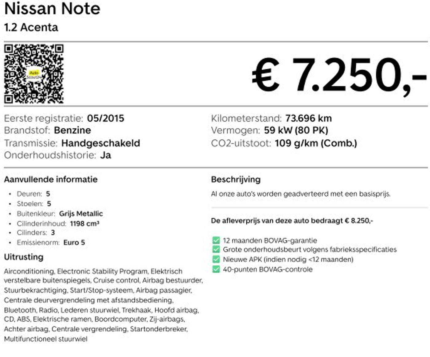 Foto van Nissan Nissan Note
