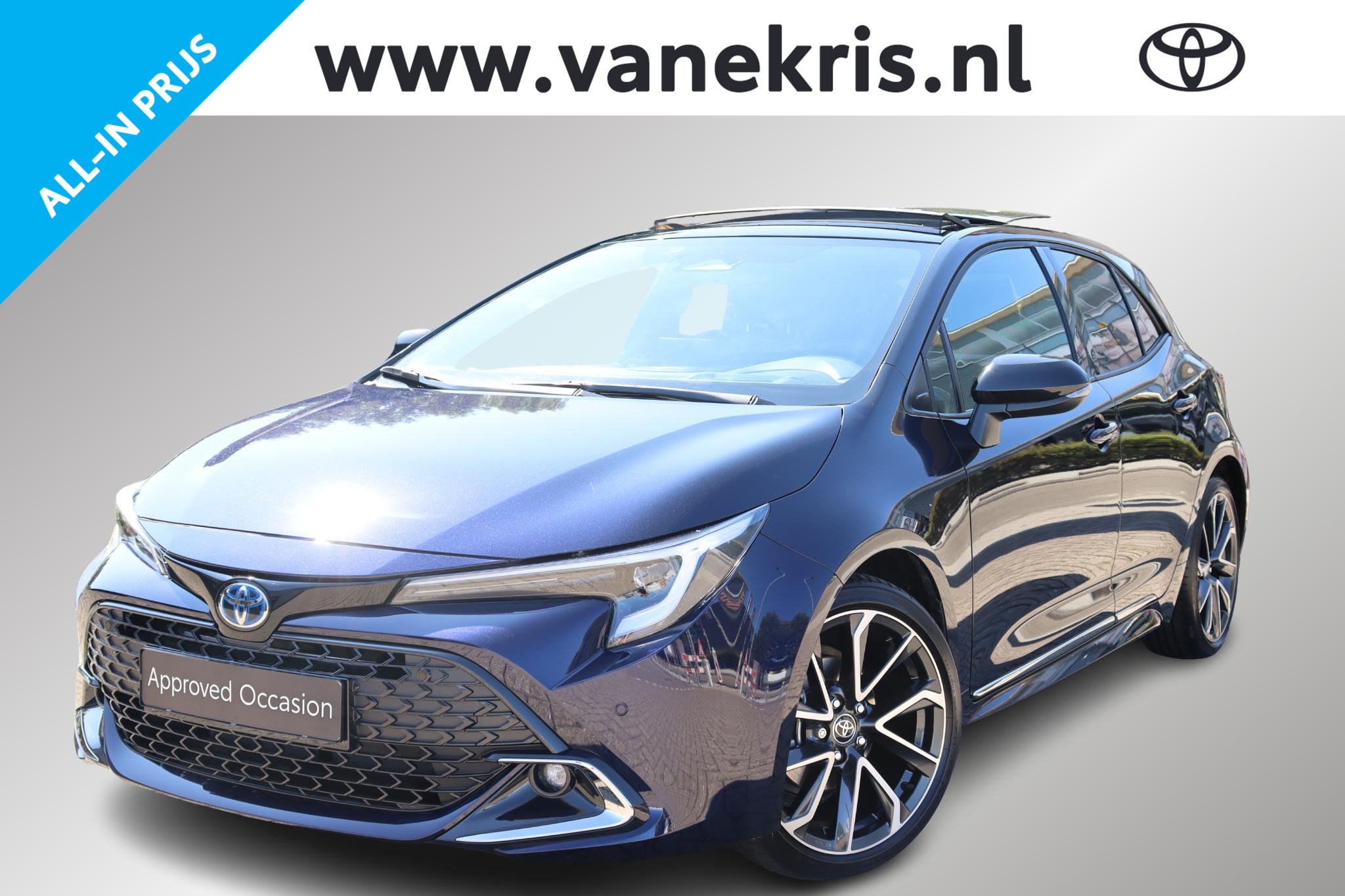 Toyota Corolla Hybrid 140 Executive, Schuifdak, HUD 2024 - voorkant