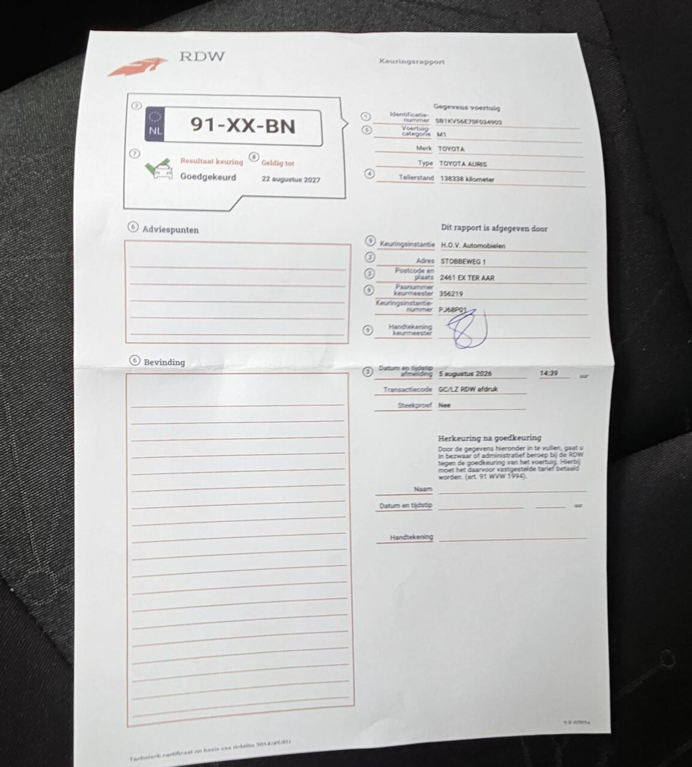 Foto van Toyota Toyota Auris