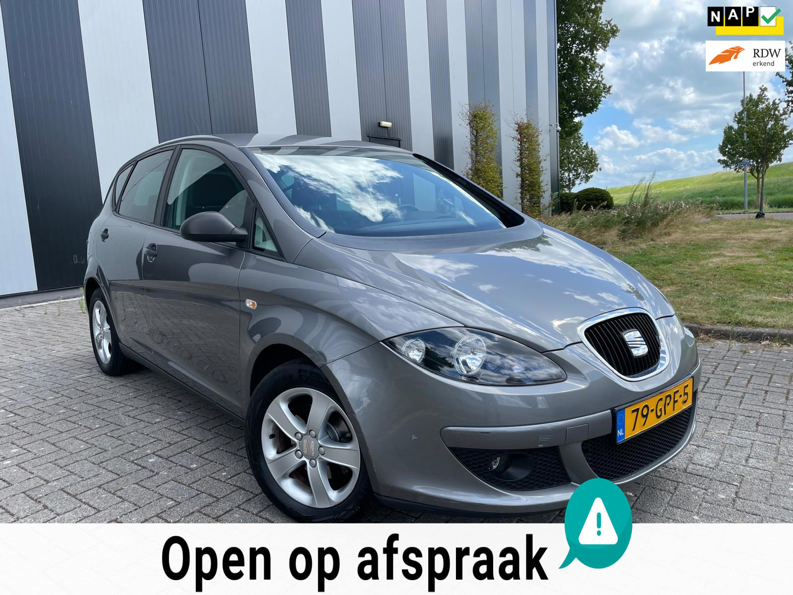 Seat Altea 1.6 Comfortstyle 1e Eigenaar-Nw APK-Airco-Elekpakket-Lmv-2 Sleutels 2008 - voorkant