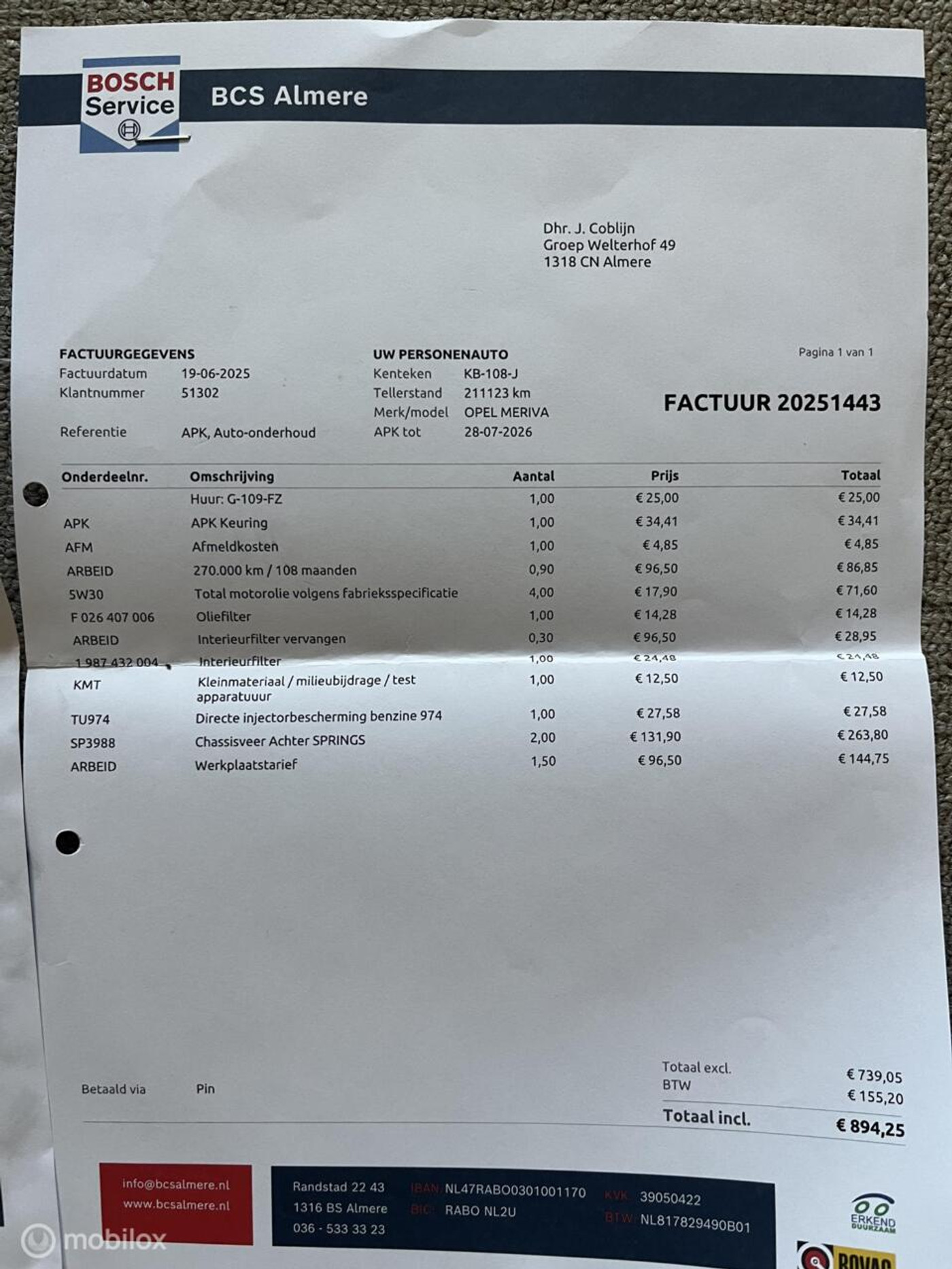 Foto van Opel Meriva