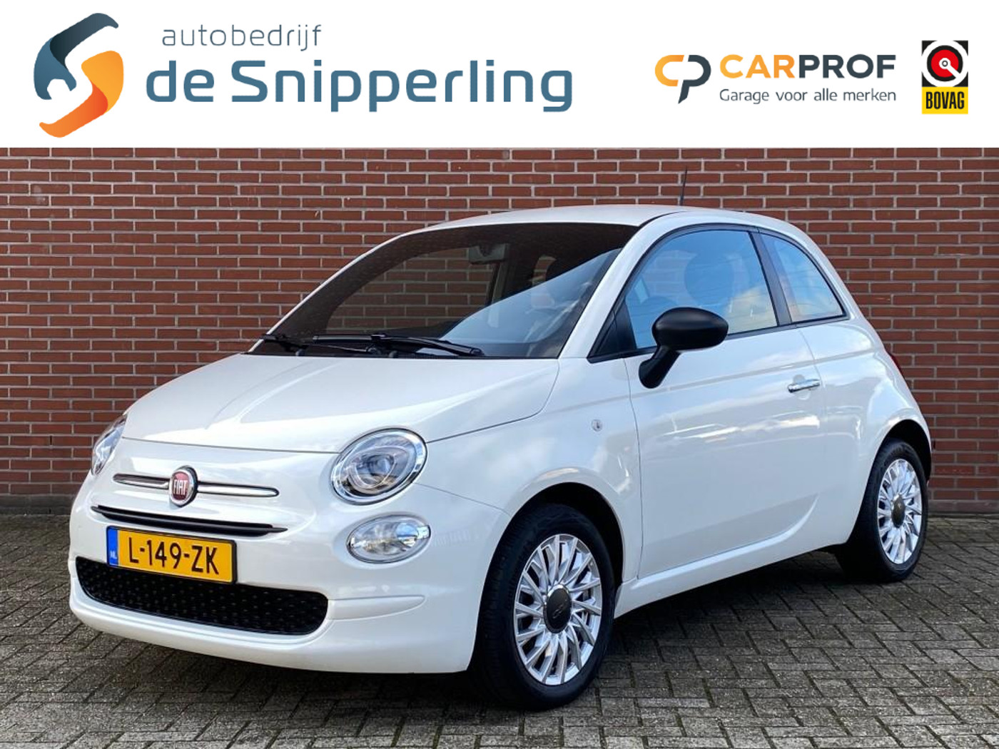 Fiat 500 1.0 HYBRID CULT NAV PDC CARPLAY DAB AIRCO LICHTMETALEN VELGEN 2021 - voorkant