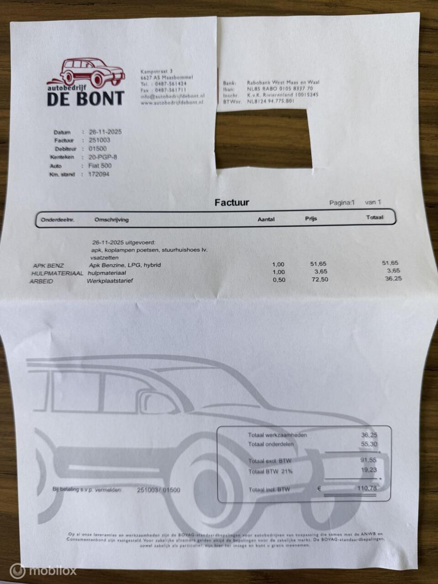 Foto van Fiat 500