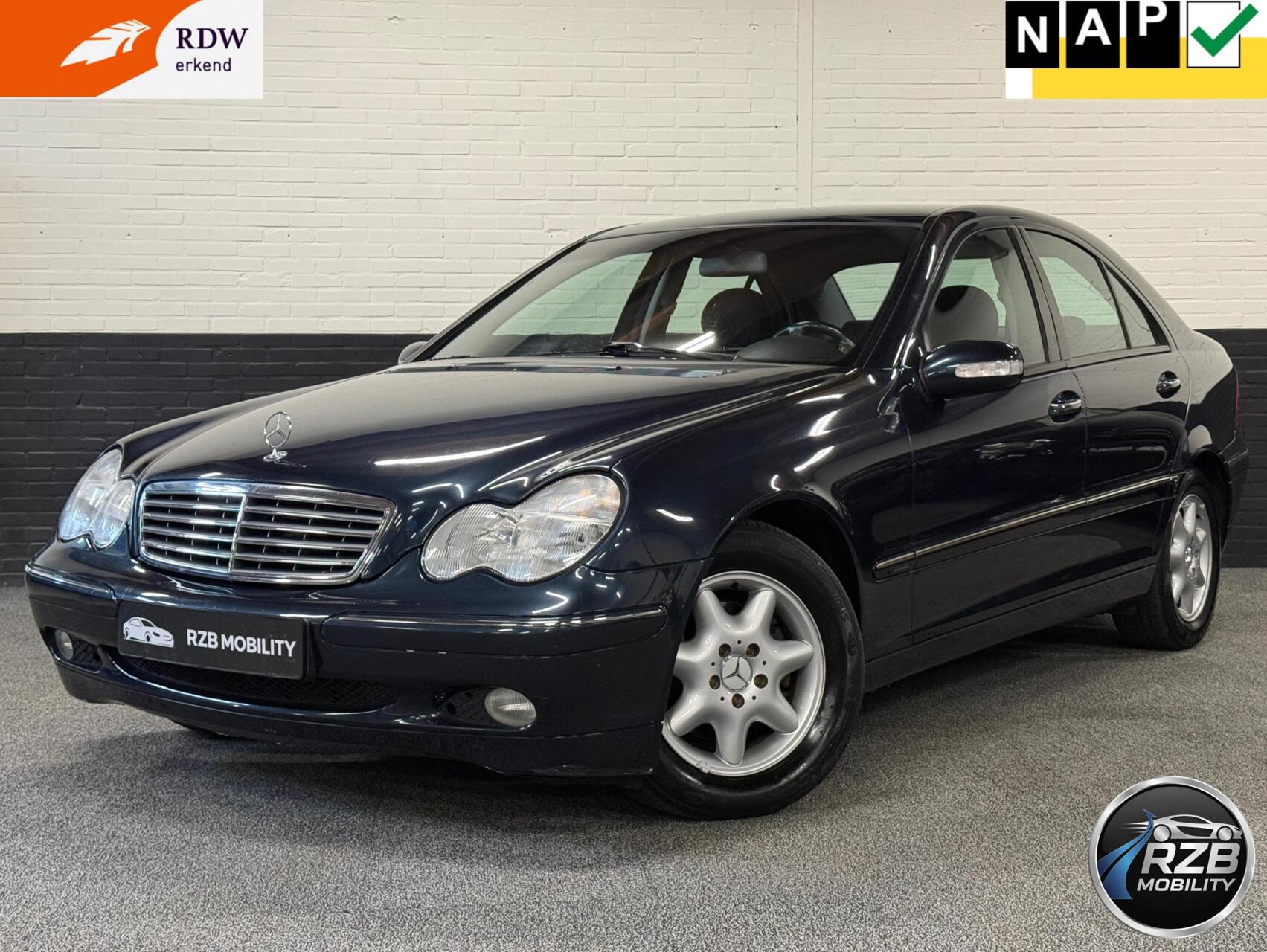 Mercedes-Benz C 200 Kompressor 200 K. Elegance Automaat LUXE NAP NWE APK 2003 - voorkant