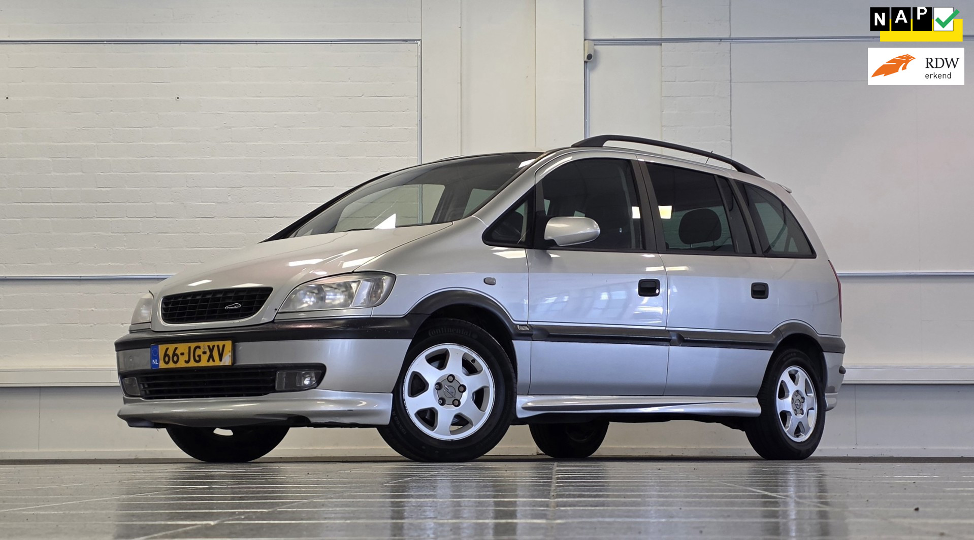 Opel Zafira-a 1.8i 16V Elegance Trekhaak Airco Garantie APK 11-06-2027 2002 - voorkant