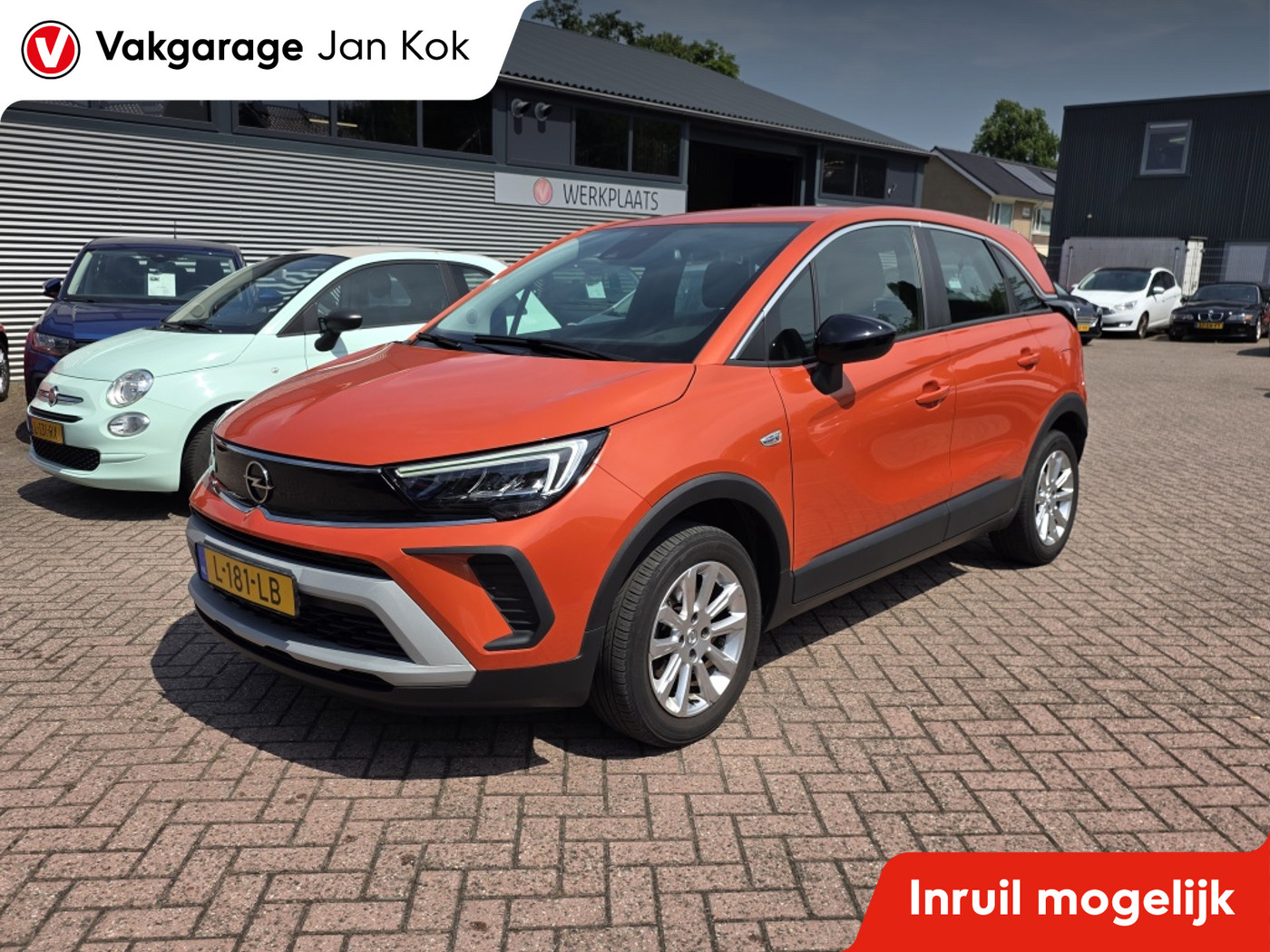 Opel Crossland 1.2 Turbo Elegance 130pk, trekhaak afneembaar, navi, stoel/stuur 2021 - voorkant