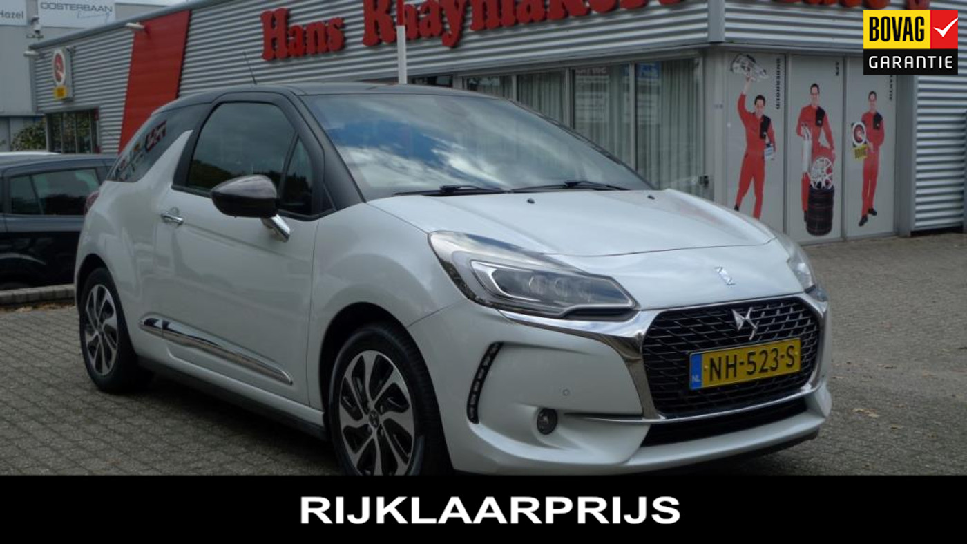 DS DS 3 1.2 PureTech So Chic Camera, parkeersensoren, navigatie, cruise control, bluetooth. All-in prijs 2017 - voorkant