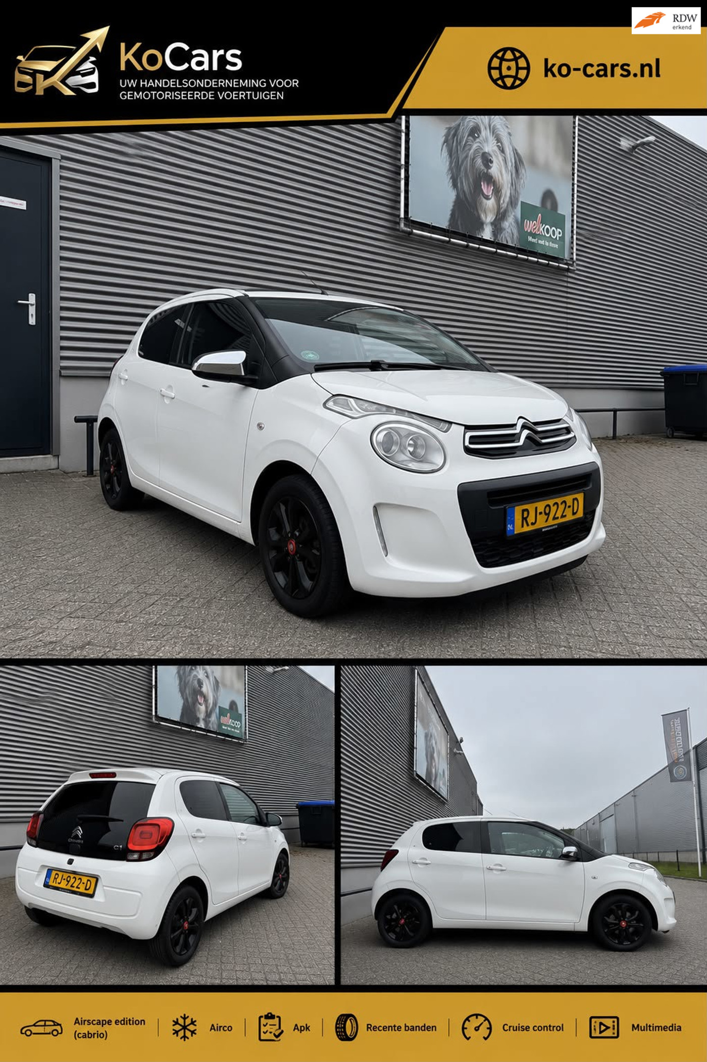 Citroen C1 / Apk / Airco / Cruise / Navi / Cabrio 2017 - voorkant
