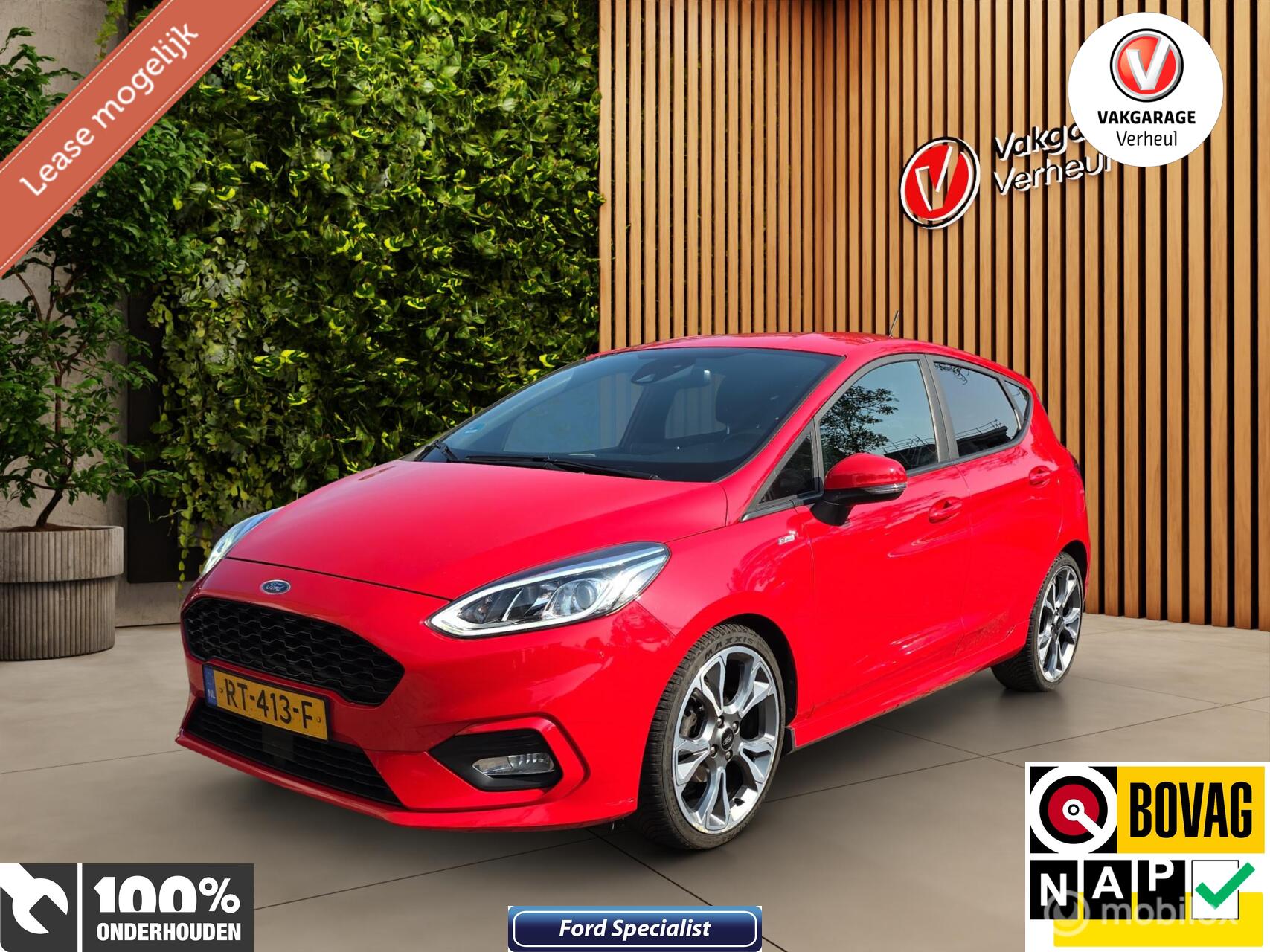 Ford Fiesta 1.0 EcoBoost|101Pk|ST-Line|5Drs|Boekjes|Nap 2018 - voorkant