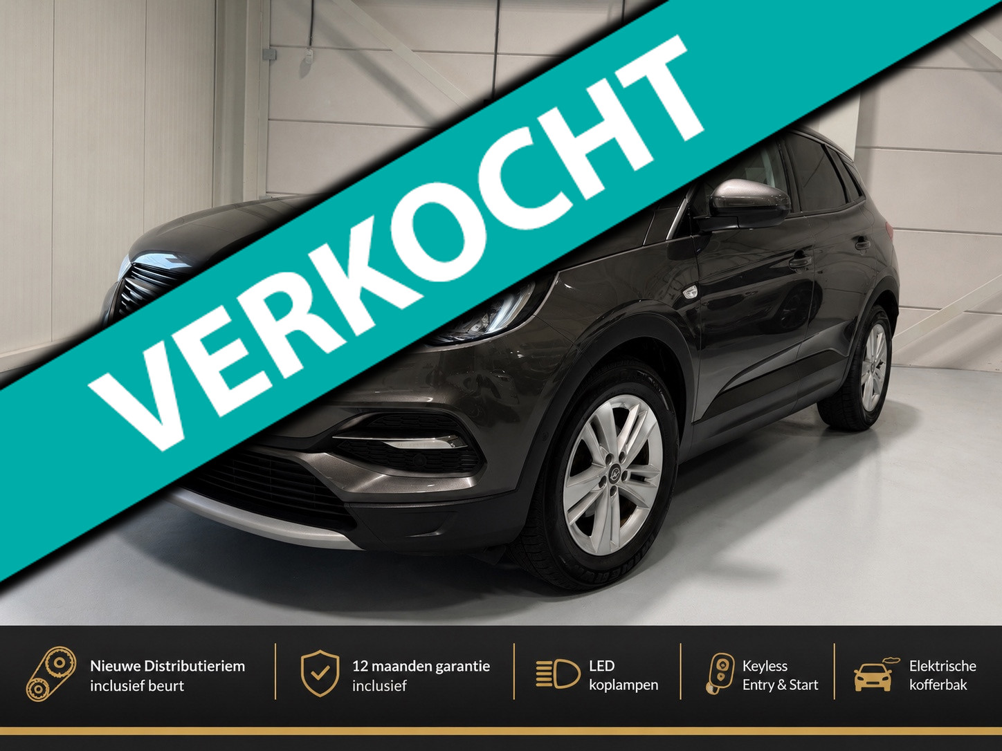 Opel Grandland X 1.2 Turbo Business Executive Automaat |Distri. VV|Carplay|Trekhaak| 2020 - voorkant