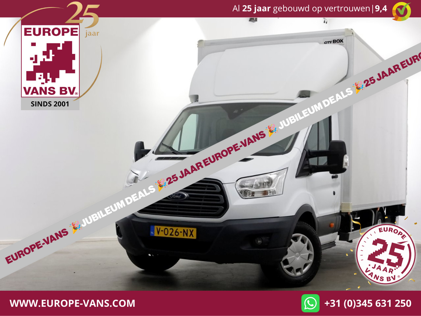 Ford Transit 350 2.0 TDCI 130pk E6 Trend Bakwagen met laadklep 04-2018 2018 - voorkant