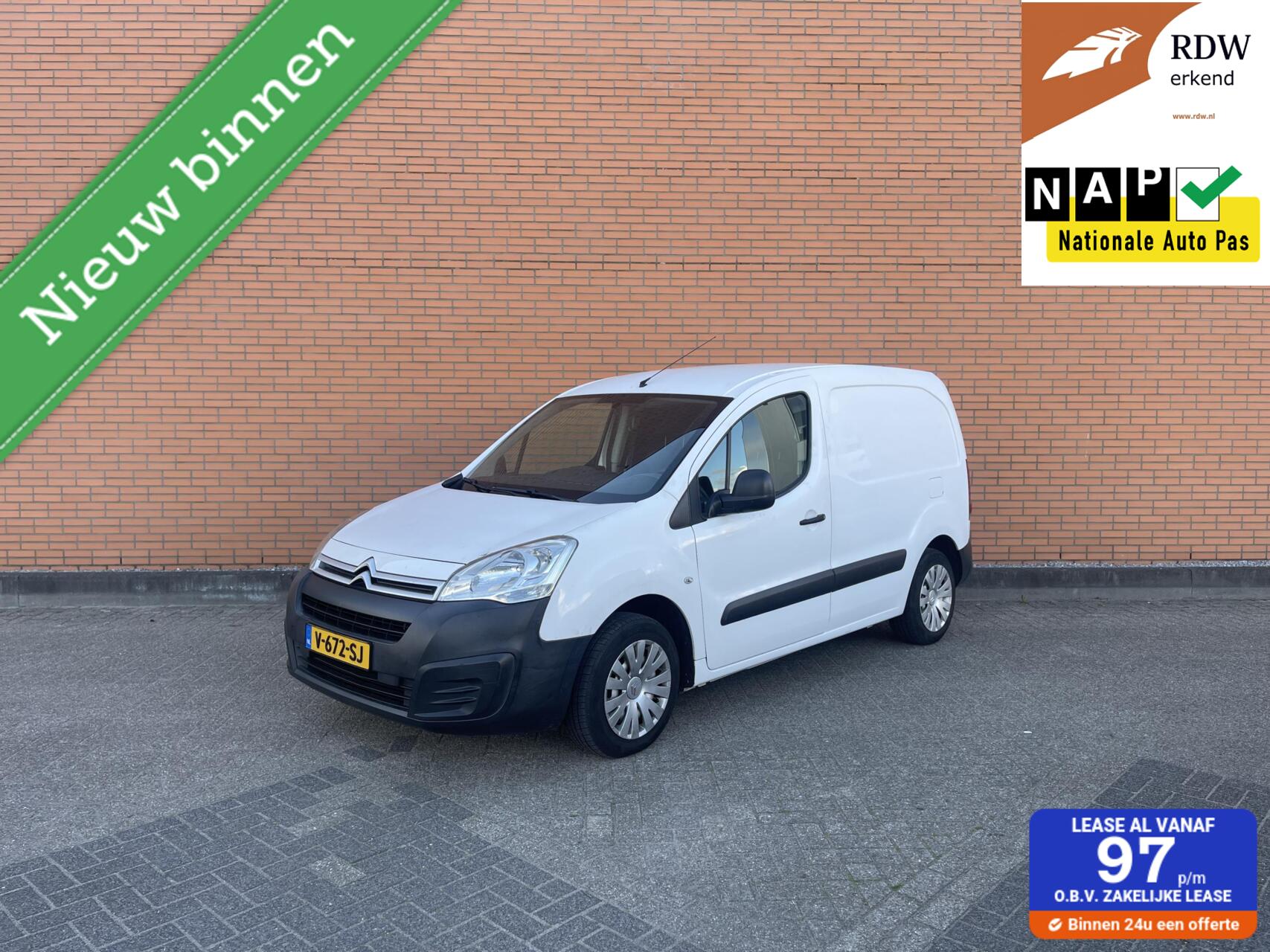 Citroen Berlingo 1.6 BlueHDI 100 Club Economy S&S 2018 - voorkant