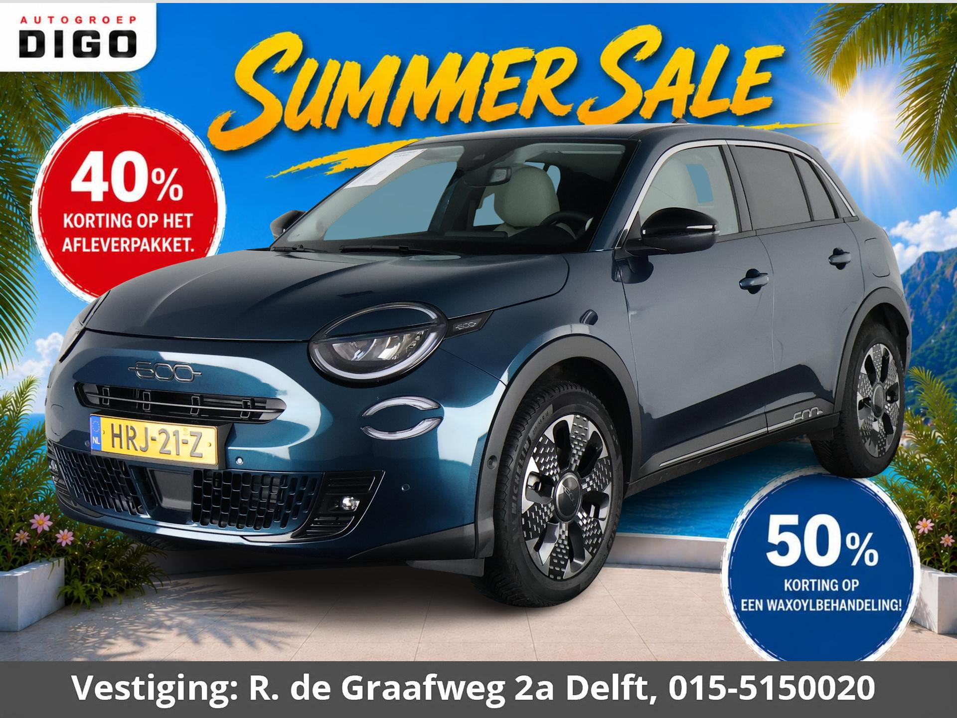 Fiat 600 1.2 Hybrid La Prima 2025 - voorkant