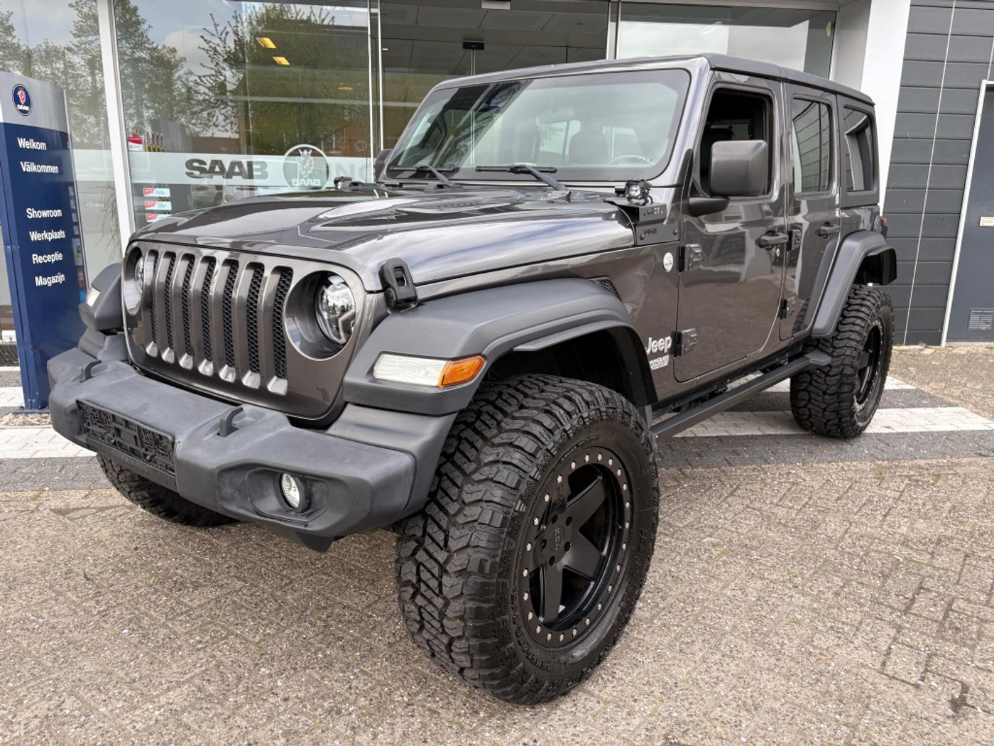 Jeep Wrangler 2.0T Bomvol opties. Grijs kenteken 2018 - voorkant