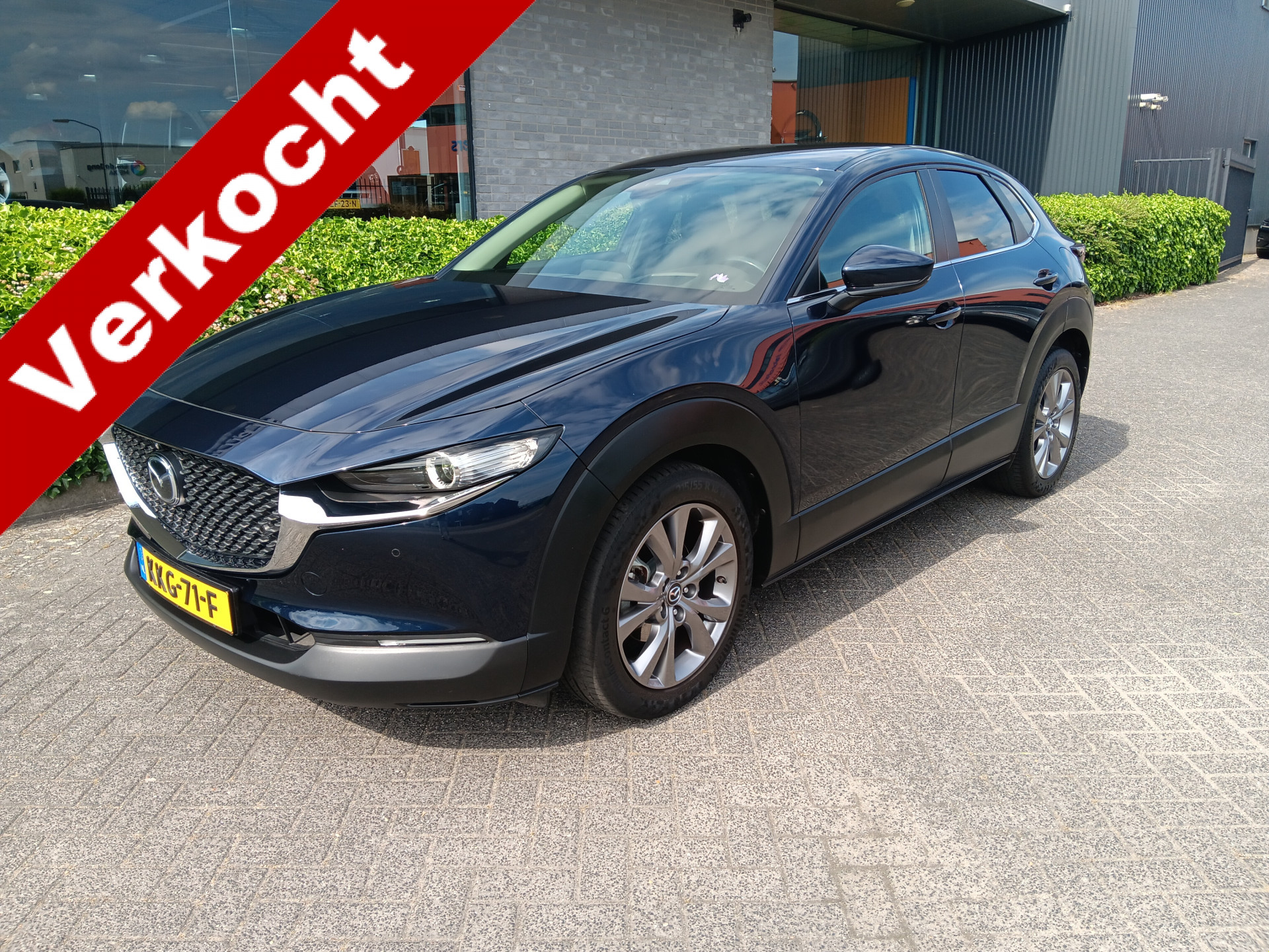 Mazda Mazda Cx-30 2.0 SkyActiv-G M Hybrid Luxury AUTOMAAT, Leder, Navi, Clima, Head-up, etc. incl. 12 MND BOVAGGARANTIE 2020 - voorkant