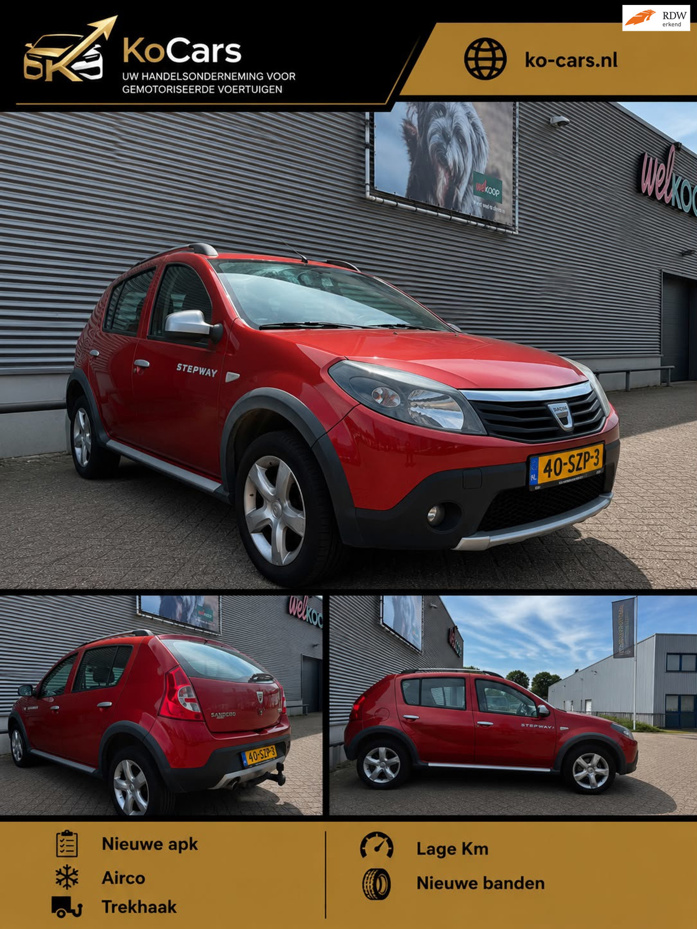 Dacia Sandero / Stepway / Airco / Nieuwe apk / Trekhaak 2012 - voorkant