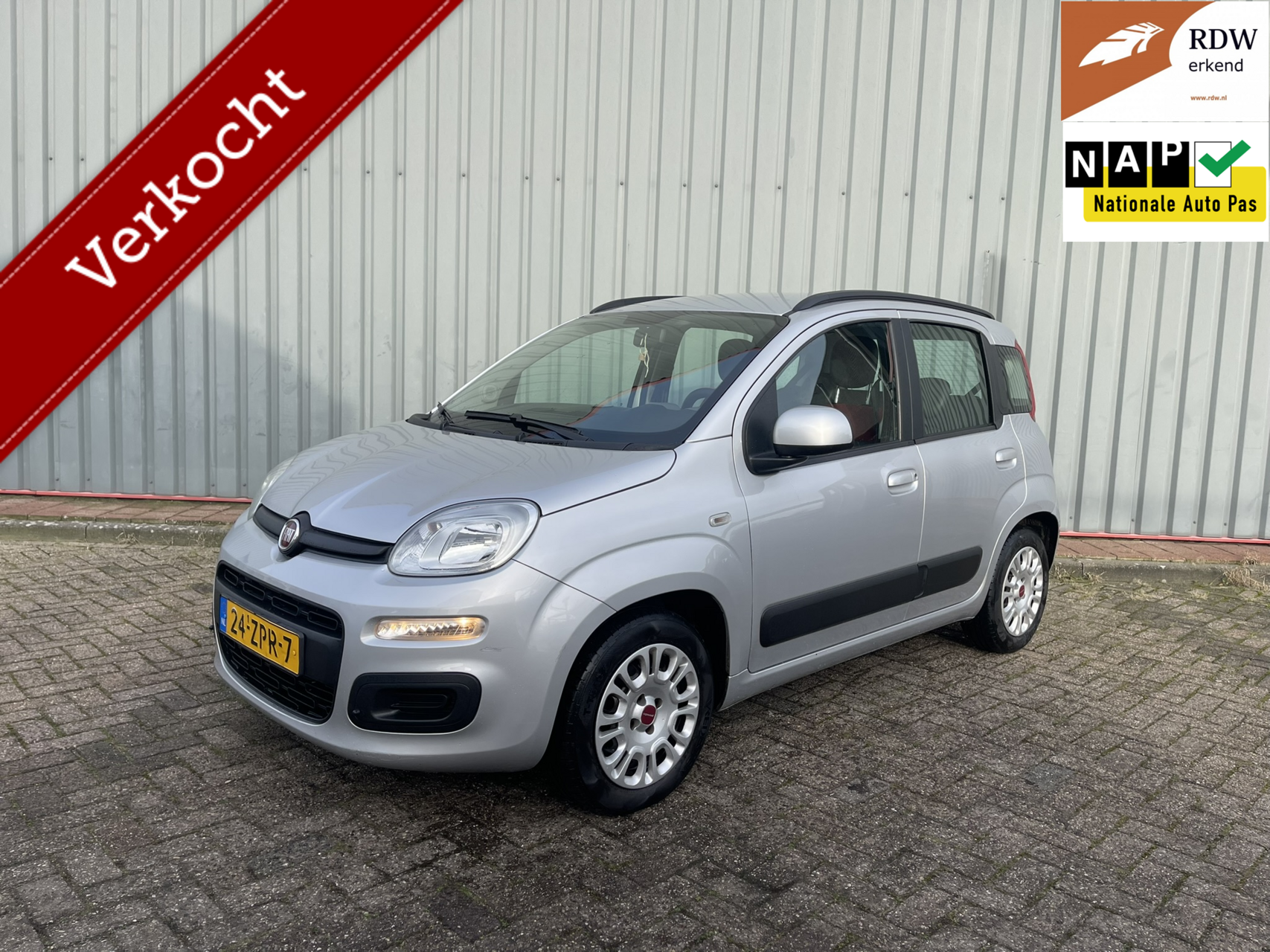 Fiat Panda 0.9 Twinair 2013 Grijs 133DKM | AIRCO | APK | NAP 2013 - voorkant