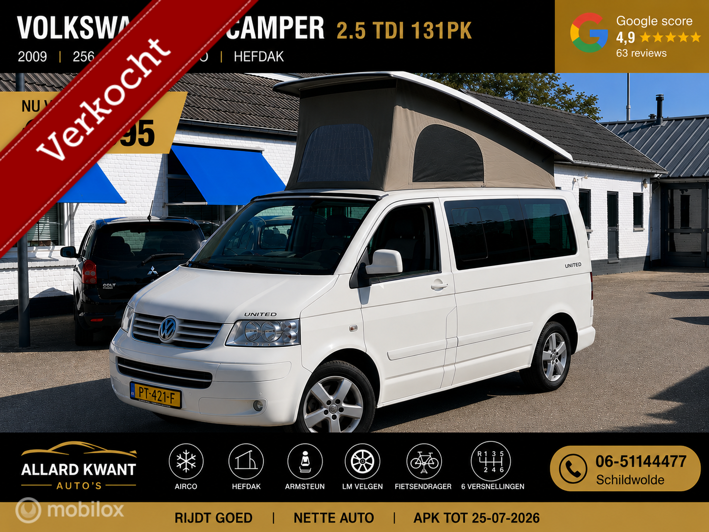 Volkswagen Multivan 2.5 TDI Camper 2009 - voorkant