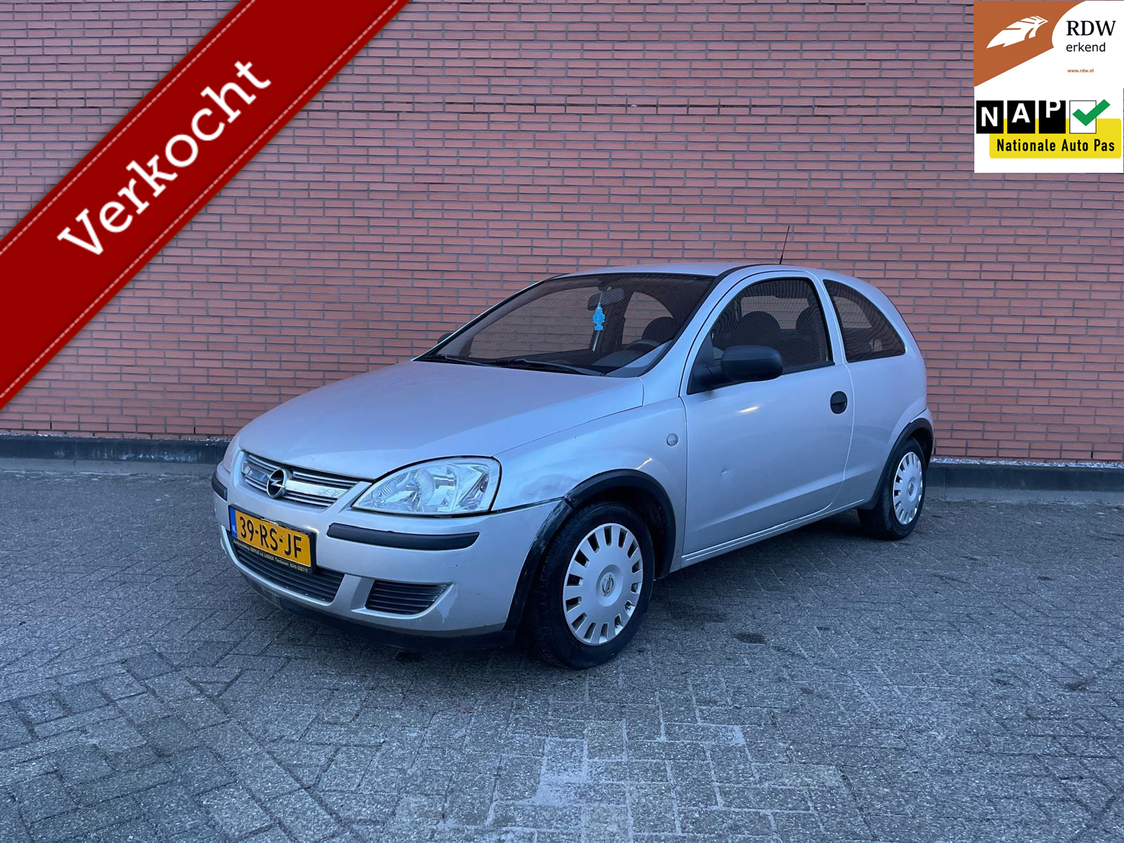 Opel Corsa 1.2-16V 182DKM | NAP | AIRCO | CRUISE | APK | 2005 - voorkant