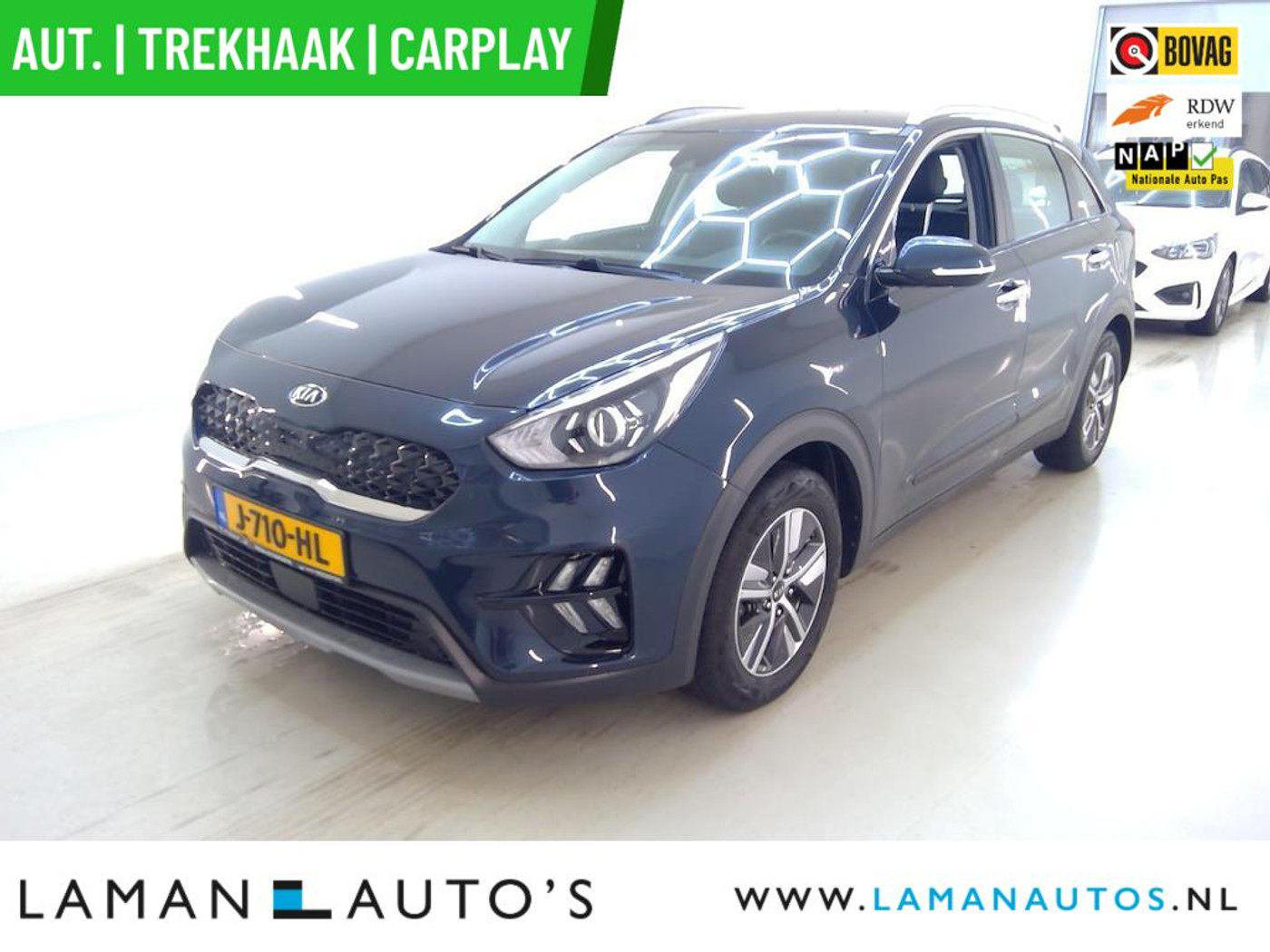 Kia Niro 1.6 GDi Hybrid DynamicLine Aut. | CarPlay Trekhaak ECC ACC 16" LMV PDC Metallic | Hybrid Voorschoten 2020 - voorkant