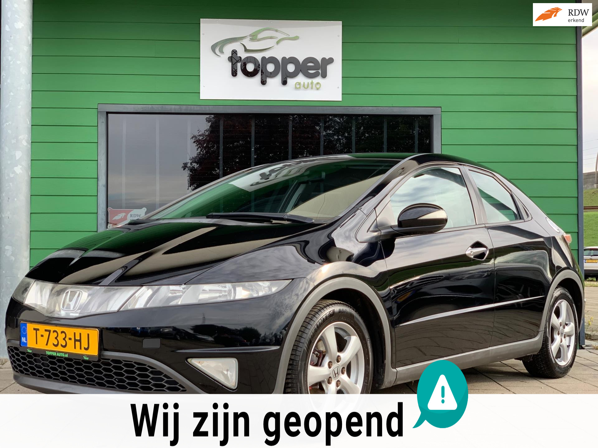 Honda Civic 5dr 1.4|1e Eigenaar| Elektrische Ramen | Airco | Nette Auto | 2007 - voorkant