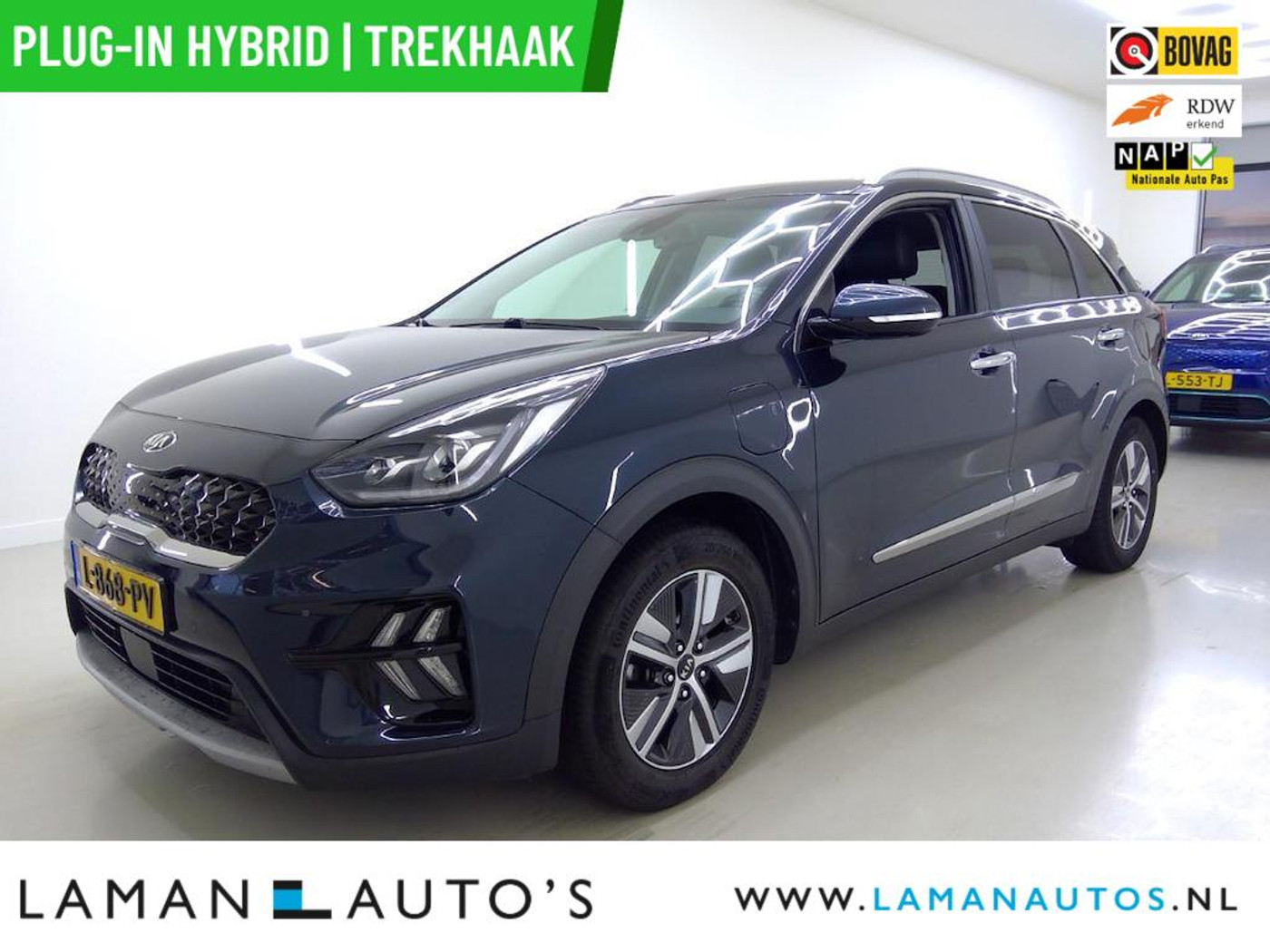 Kia Niro 1.6 GDi PHEV ExecutiveLine | Open dak Leder JBL Trekhaak CarPlay ECC Nav ACC 16" LMV LED Camera Metallic | PHEV Voorschoten 2021 - voorkant