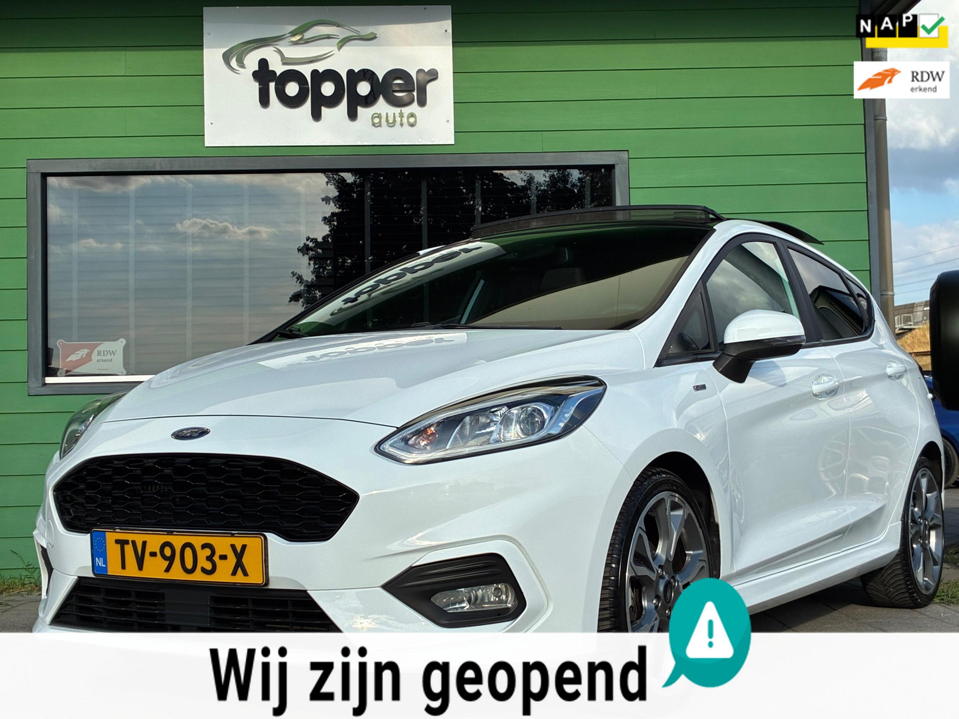 Ford Fiesta 1.0 EcoBoost ST-Line|Panoramadak|Navigatie|CruiseControl|Climatronic|NAP|Nieuwe APK| 2018 - voorkant