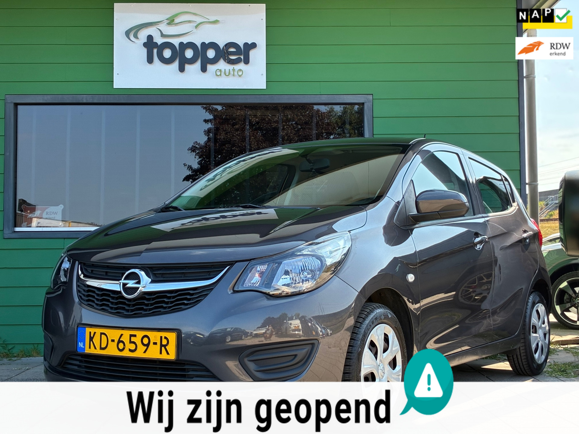 Opel Karl / Viva 1.0 ecoFLEX Edition|2e Eigenaar|CruiseControl|Airco|Elektr.ramen|Nieuwe APK|NAP| 2016 - voorkant