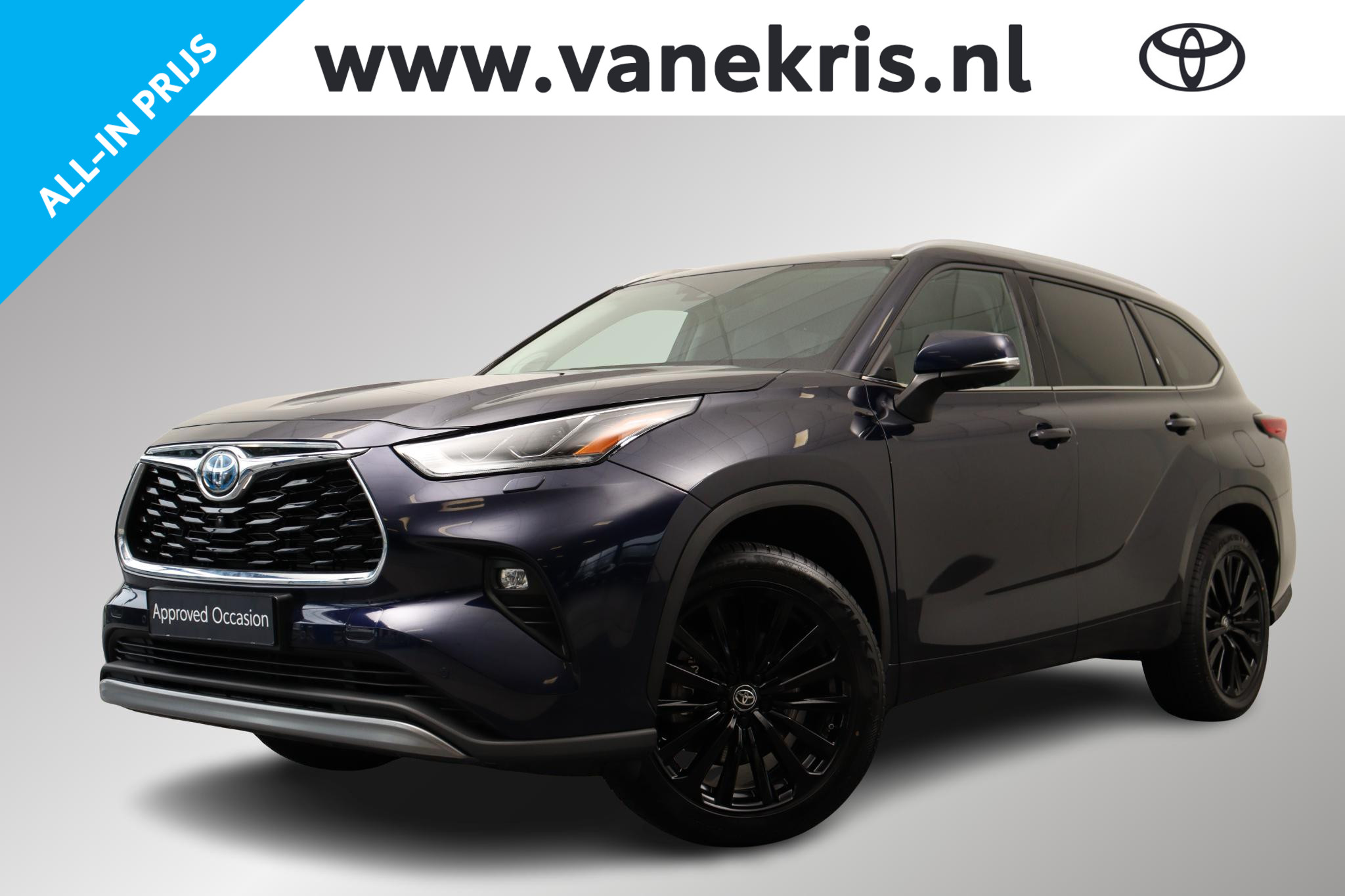 Toyota Toyota Highlander 2.5 AWD Hybrid Premium, Trekhaak 2024 - voorkant