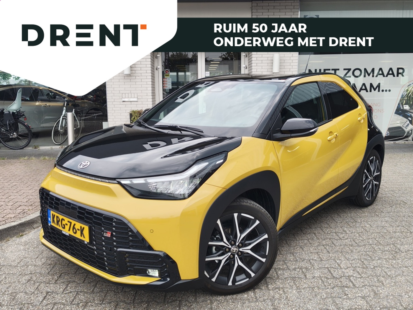 Toyota Toyota Aygo X Hybrid 115 GR Sport | Sensoren v/a | Stoelverwarming | El. Inklap. Spiegels | 2026 - voorkant