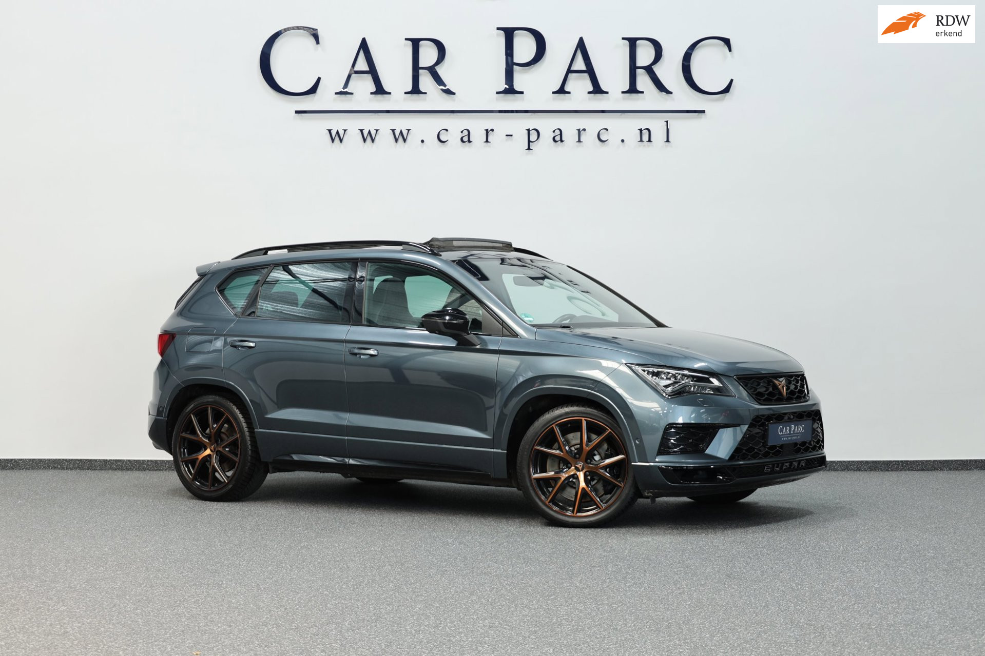 Cupra Ateca 2.0 TSI 4DRIVE 300+PK LED/VIRTUAL/SFEER/BEATS/PANO/KUIP+ALCANTARA+S.VERWARMING/19" LMV/CAM/ACC/ECC/12 MDN GARANTIE! 2020 - voorkant