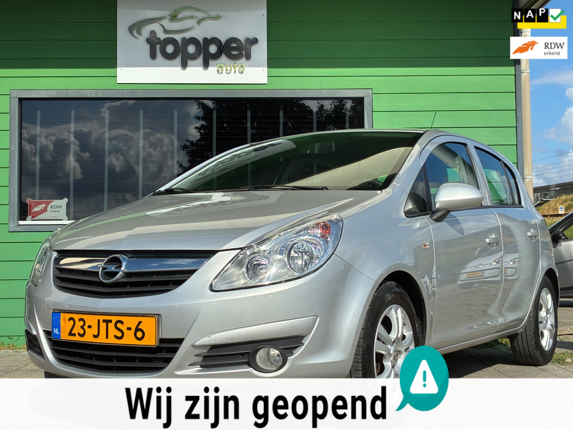 Opel Corsa 1.2-16V Enjoy|1e Eigenaar|Airco|CruiseControl|Elektr.ramen|Trekhaak|Nieuwe APK|NAP| 2009 - voorkant