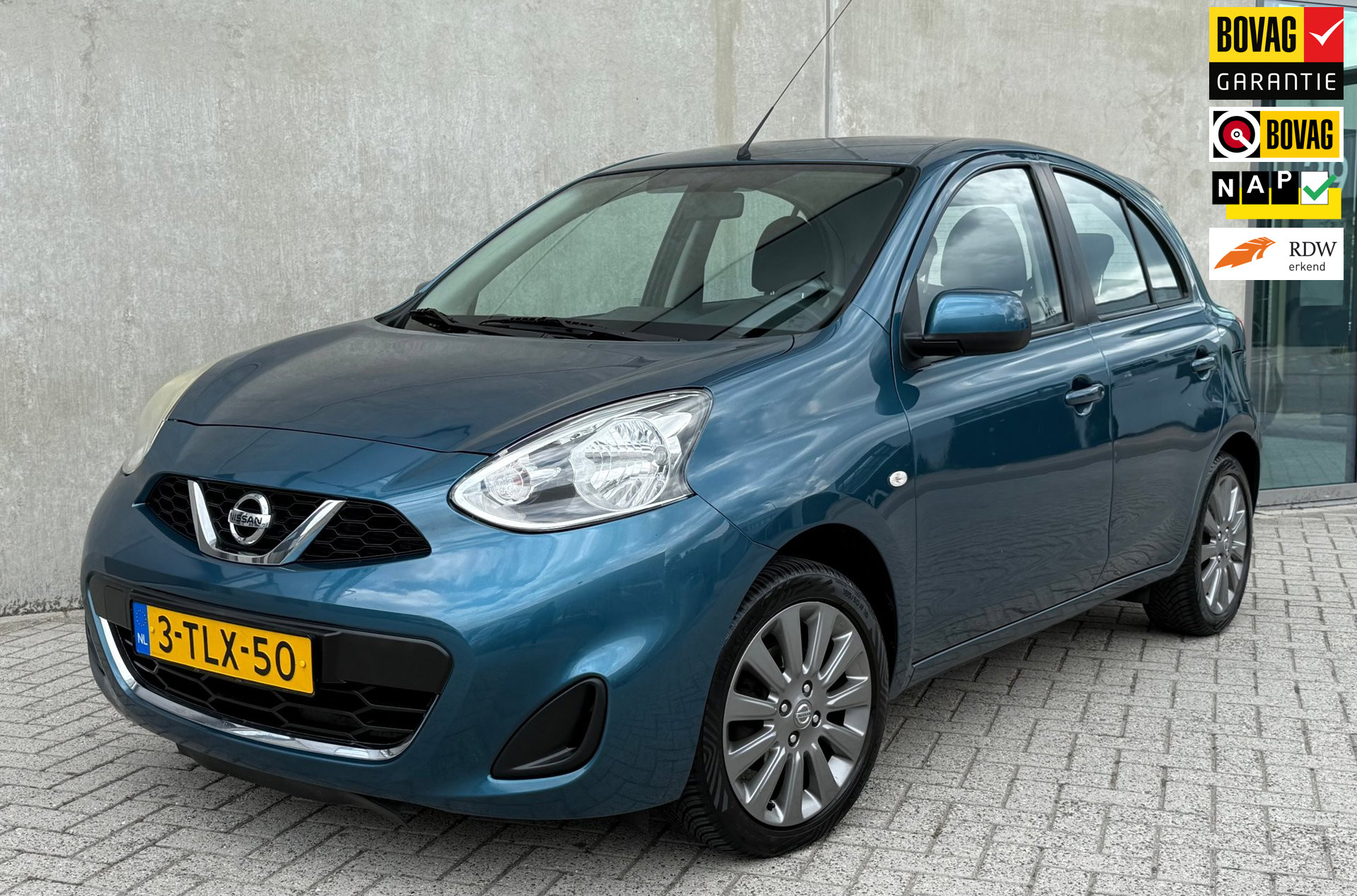 Nissan Nissan Micra 1.2 DIG-S Acenta 2014 Blauw AIRCO|NAP|NWE APK 2014 - voorkant