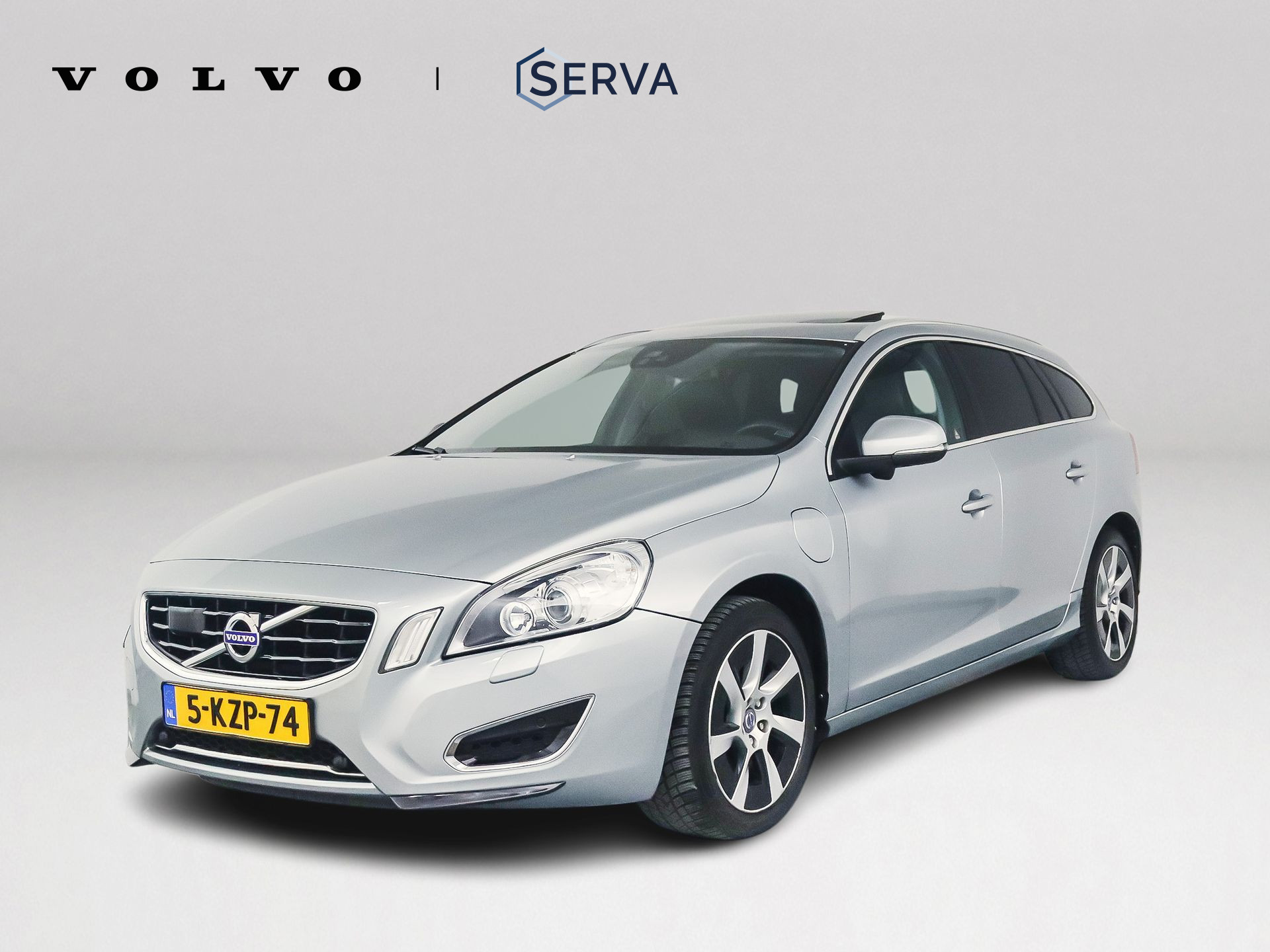 Volvo V60 Plug In Hybrid 2.4 D6 AWD Plug-In Hybrid Summum | Schuif/kantel dak | Stoelverwarming | Parkeercamera | Trekhaak 2013 - voorkant