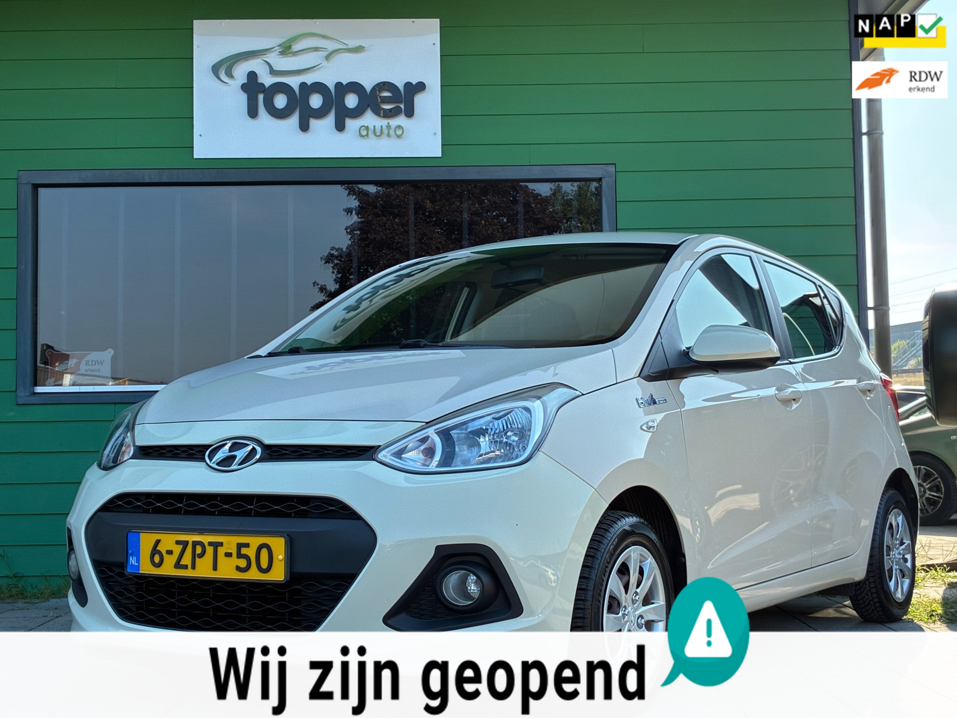 Hyundai I10 1.0i Go!|Navigatie|Climatronic|Elektr.ramen|Nieuwe APK|NAP| 2015 - voorkant