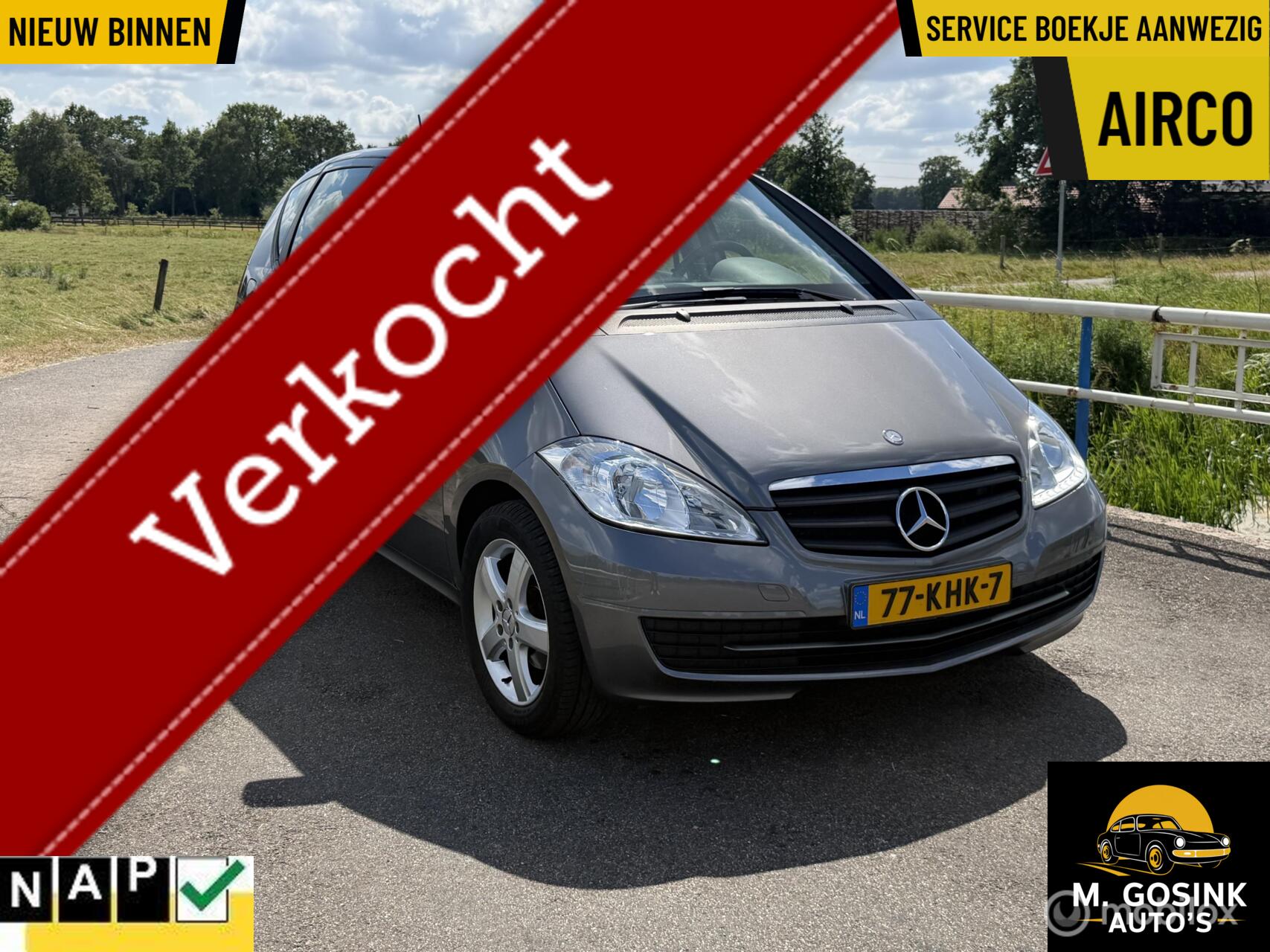 Mercedes-Benz A 160 160 BlueEFFICIENCY Airco 5deurs 116DKM Nap 2009 - voorkant