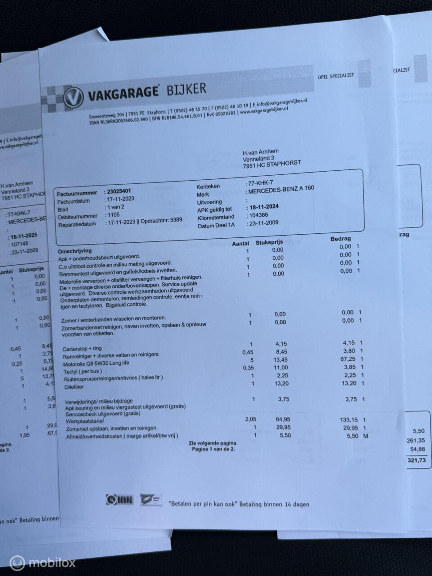 Foto van Mercedes-Benz A 160